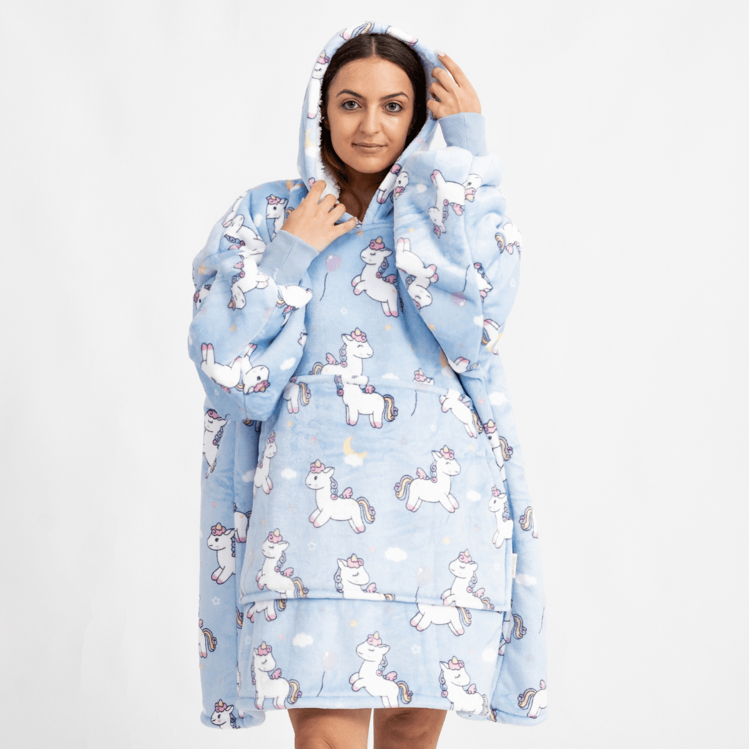 Moletom Oversized Com Capuz Unicornio