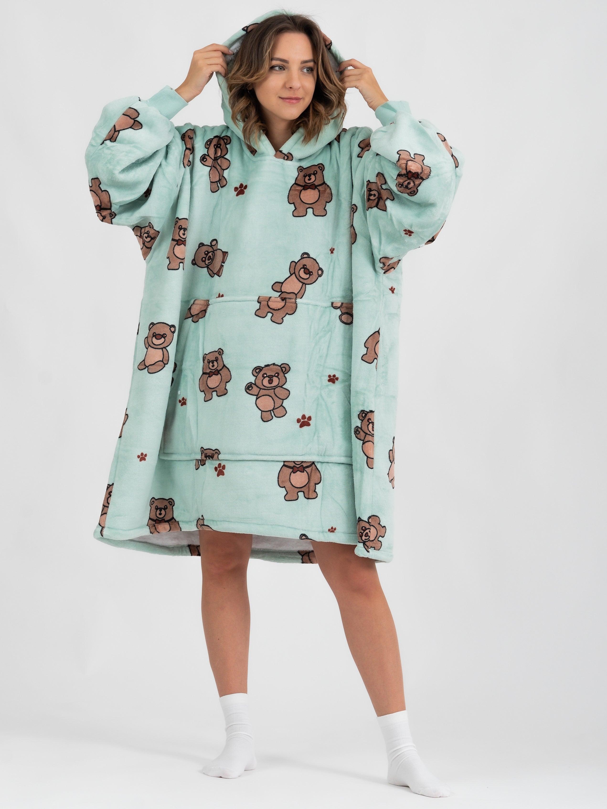 Moletom Oversized Com Capuz Ursinhos