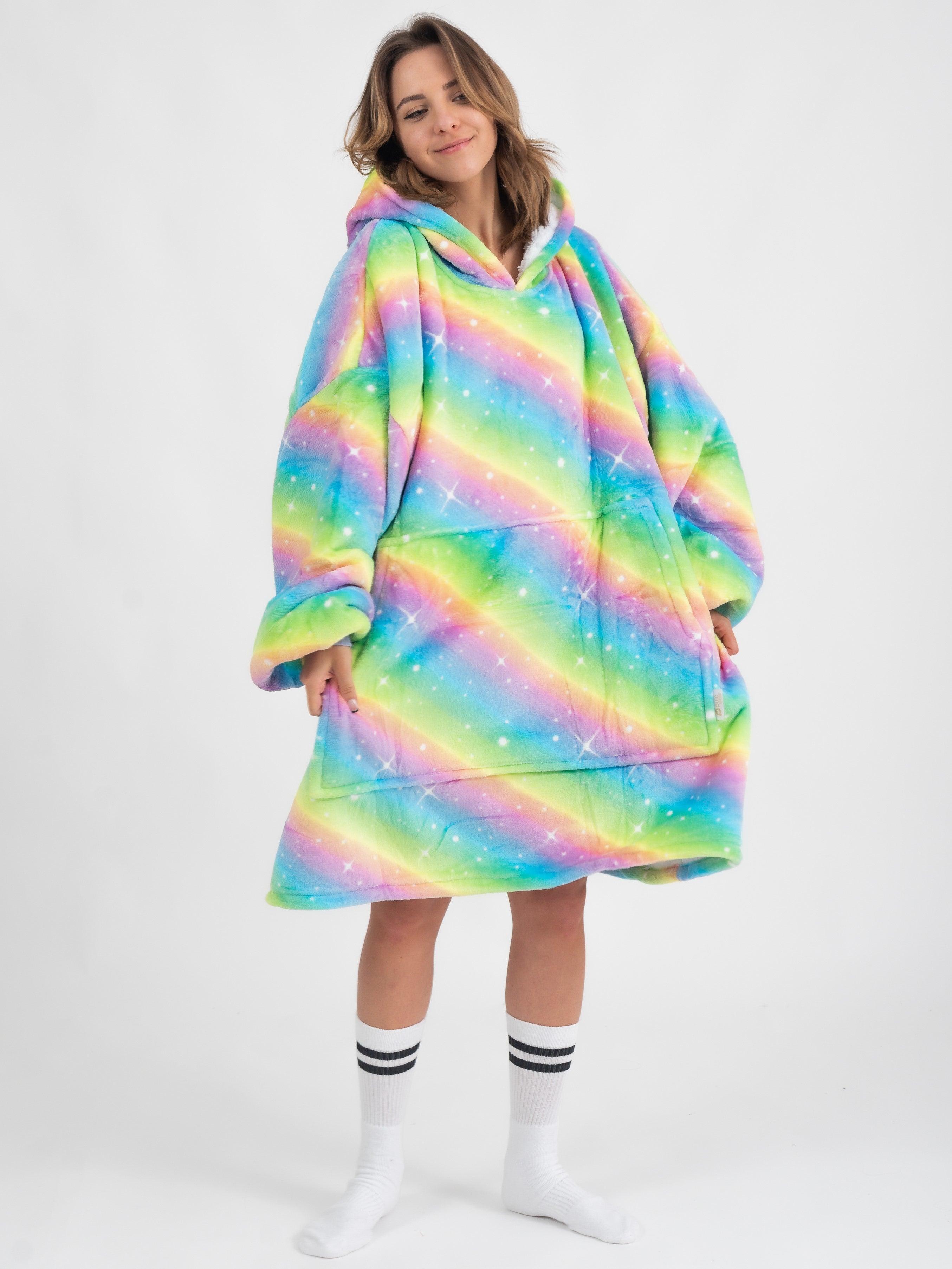 Moletom Oversized Com Capuz Colorido