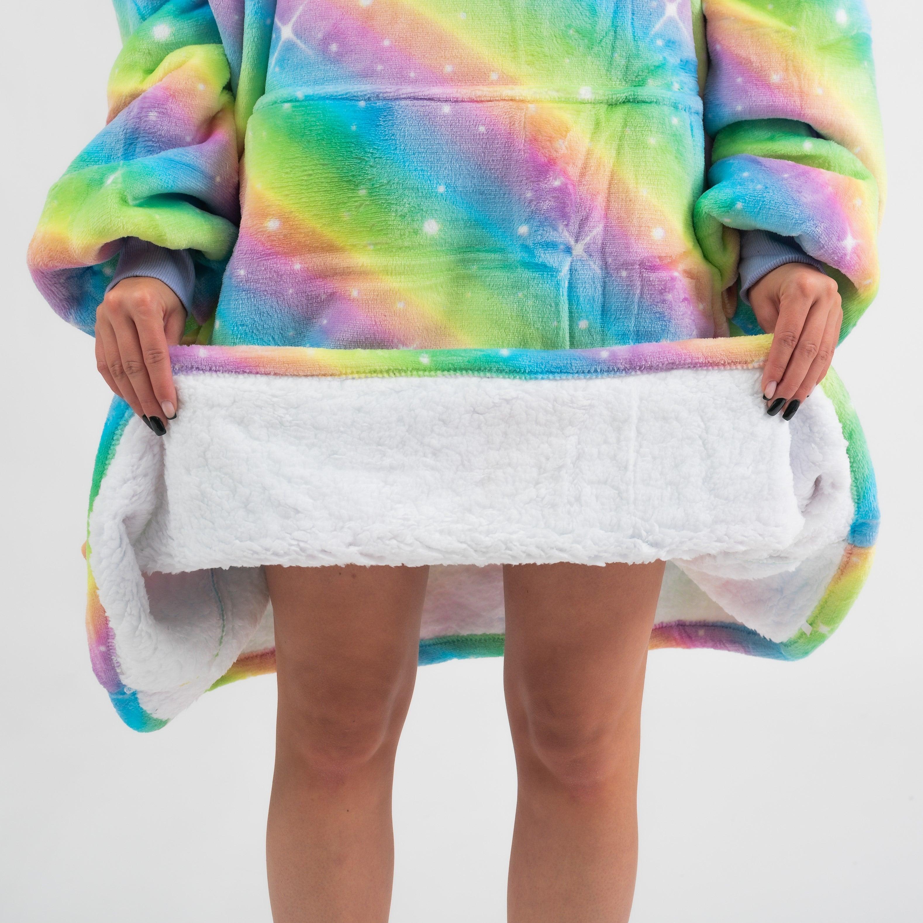 Moletom Oversized Com Capuz Colorido