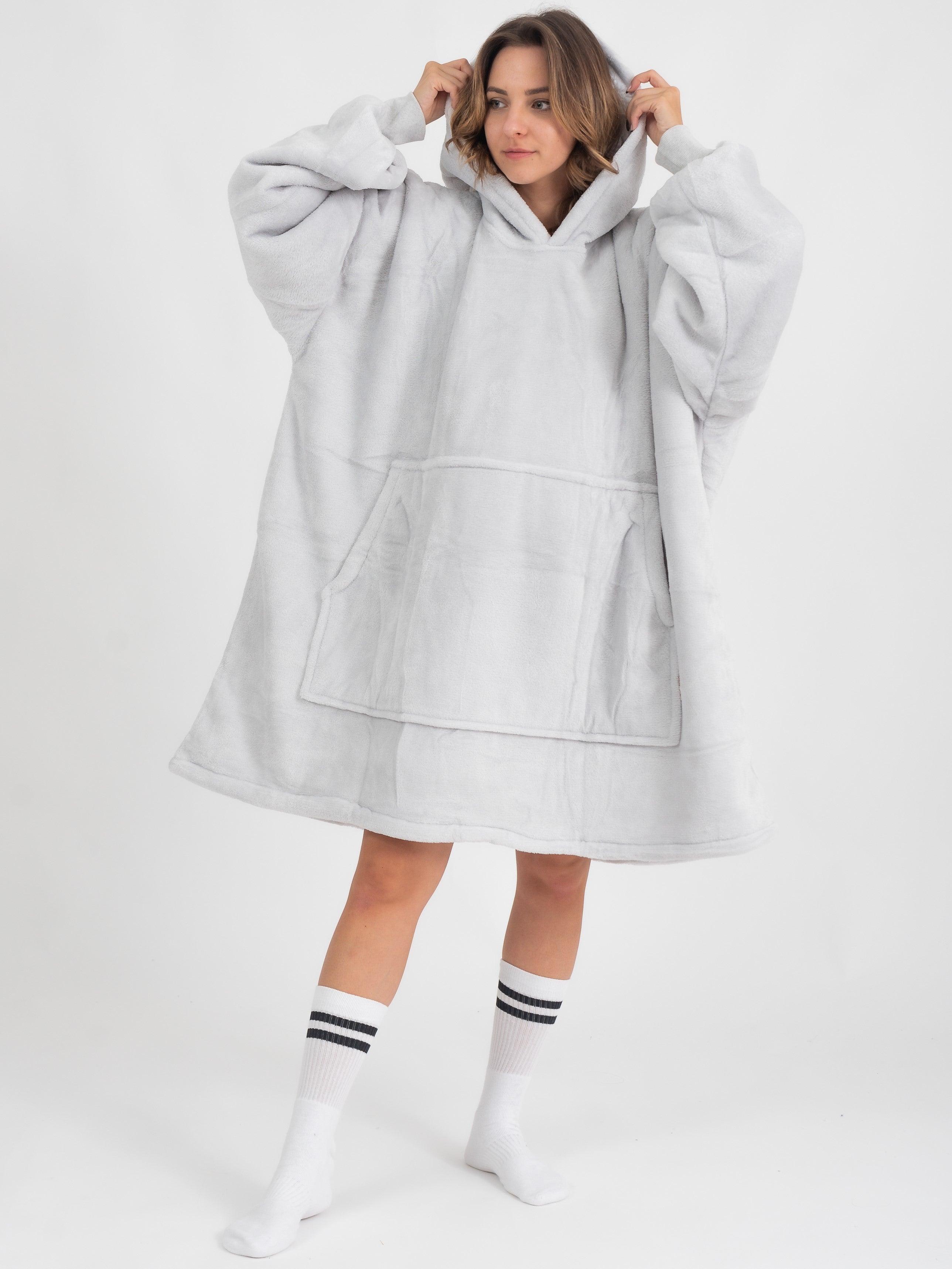 Moletom Oversized Com Capuz Branco