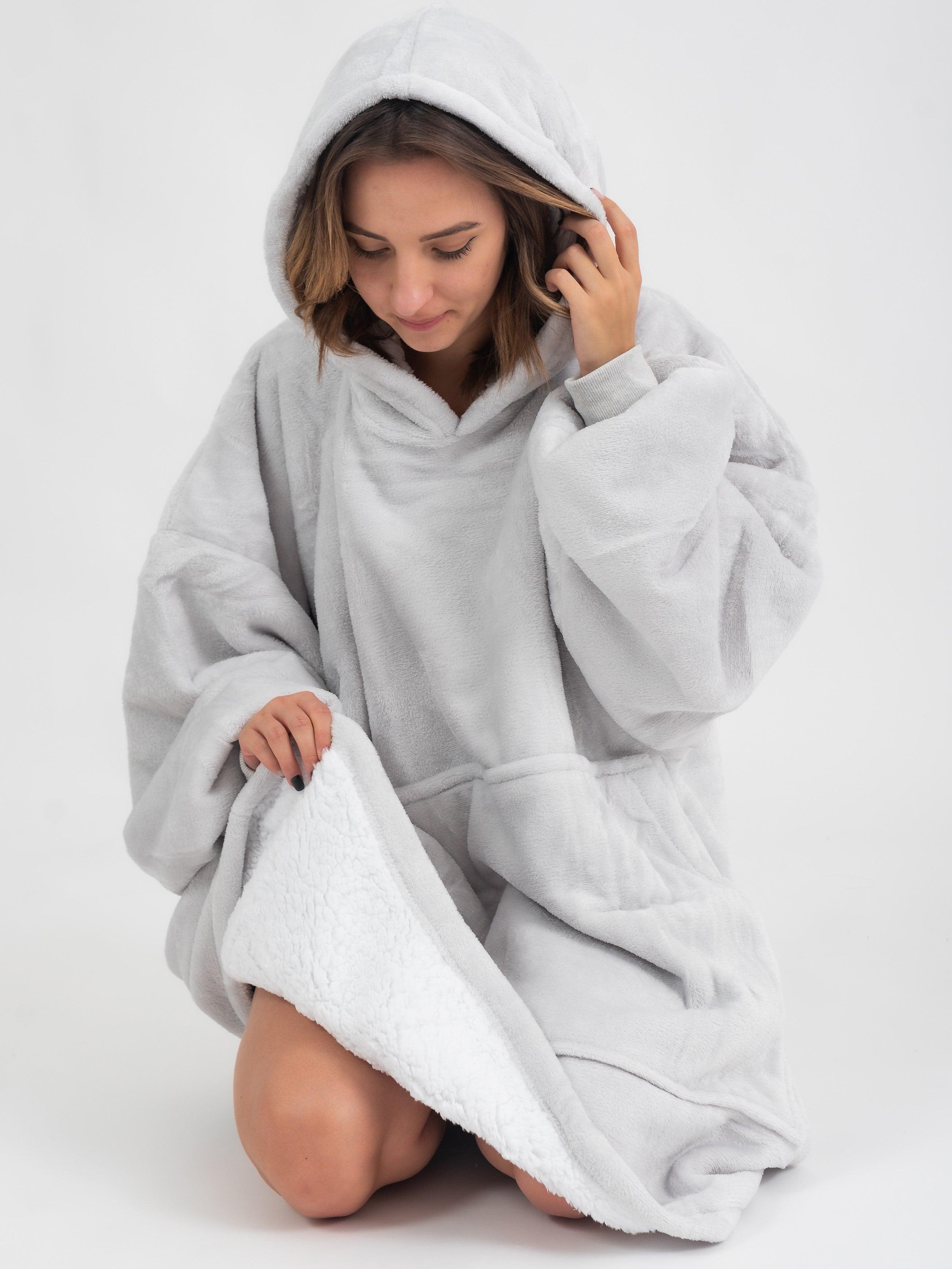 Moletom Oversized Com Capuz Branco