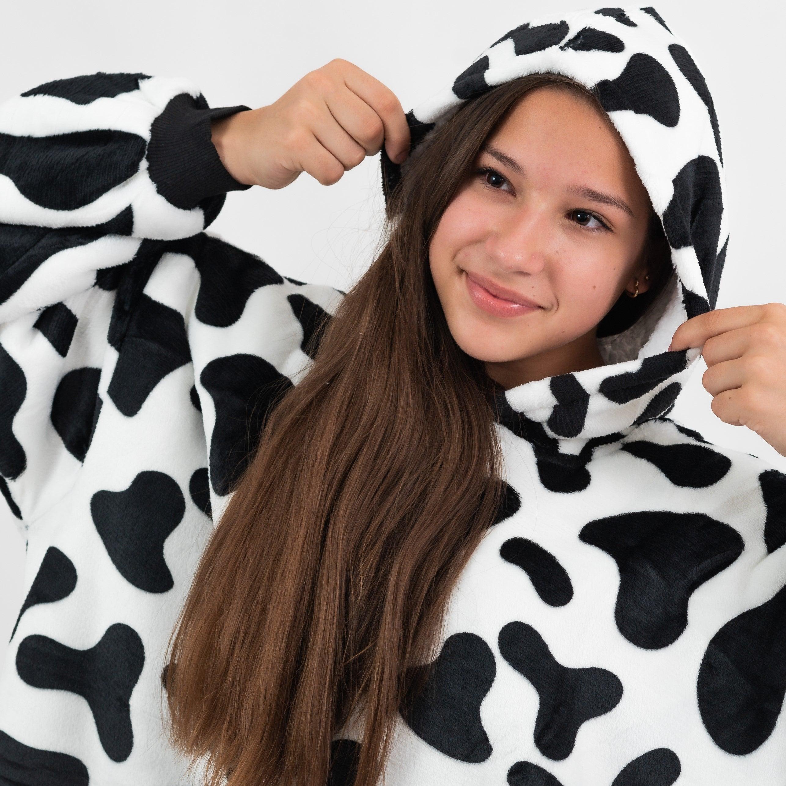 Moletom Oversized Com Capuz Kids Vaquinha
