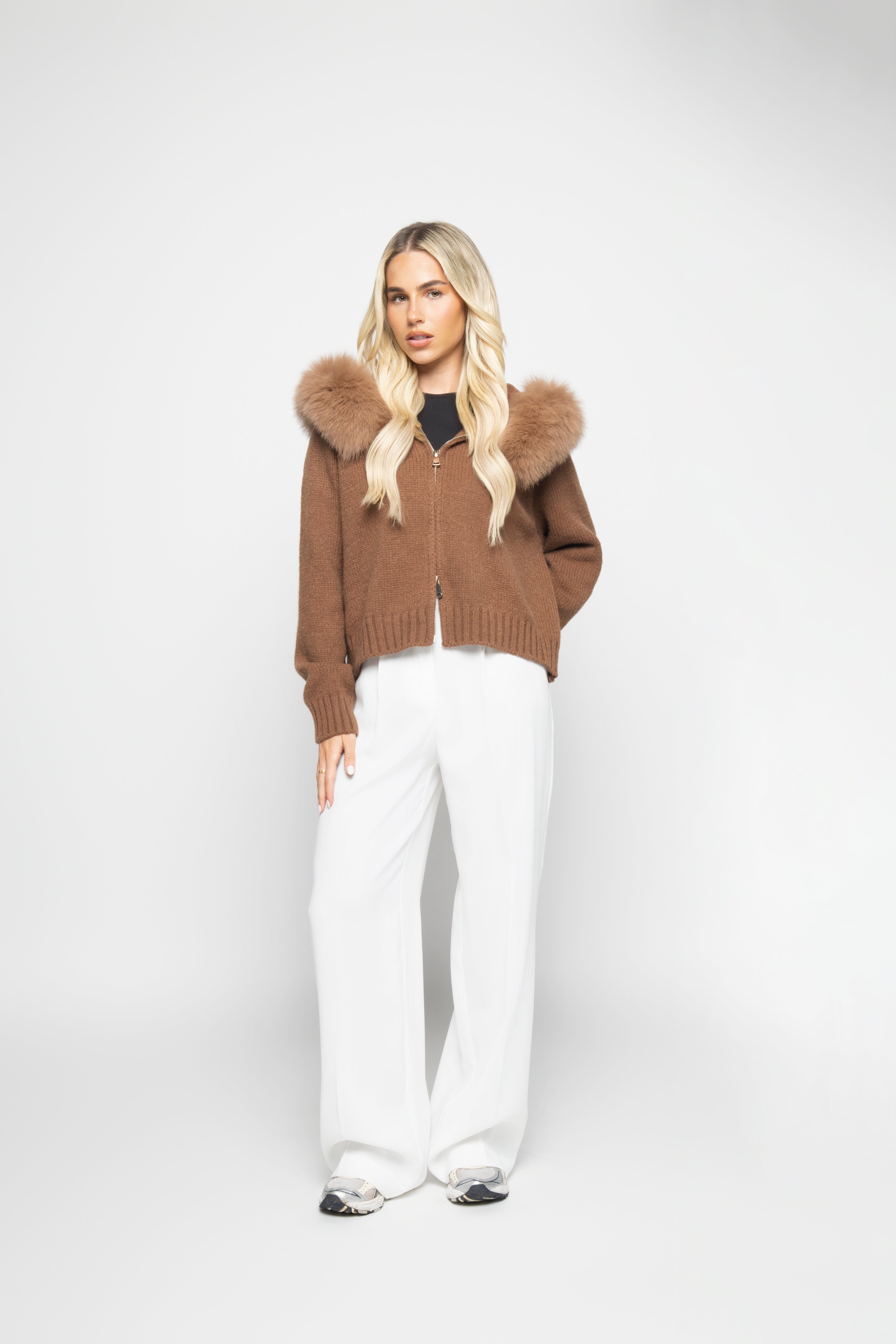 Cardigan Aveludado - Areia
