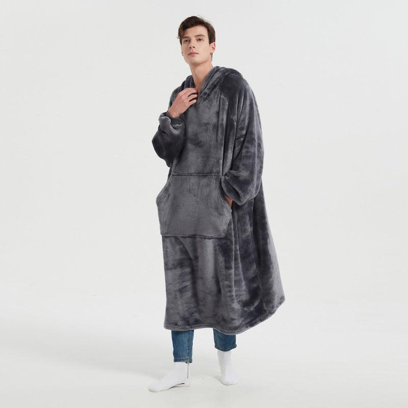 Moletom Oversized Com Capuz Cinza
