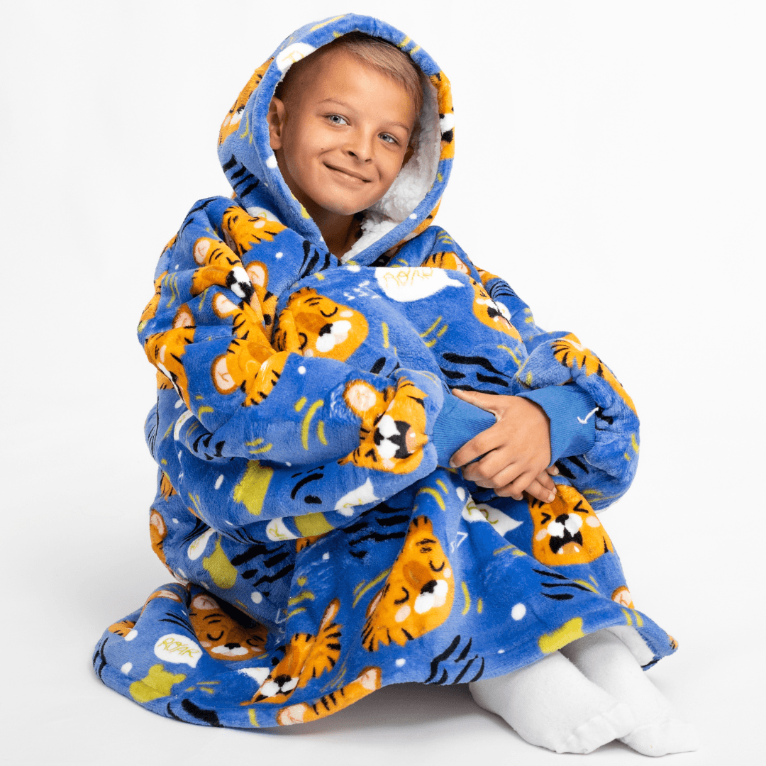 Moletom Oversized Com Capuz Kids Tigres