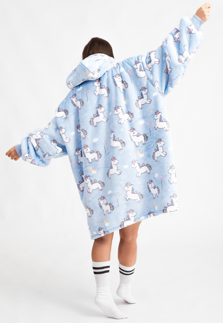 Moletom Oversized Com Capuz Unicornio