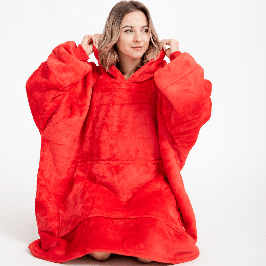 Moletom Oversized Com Capuz Laranja