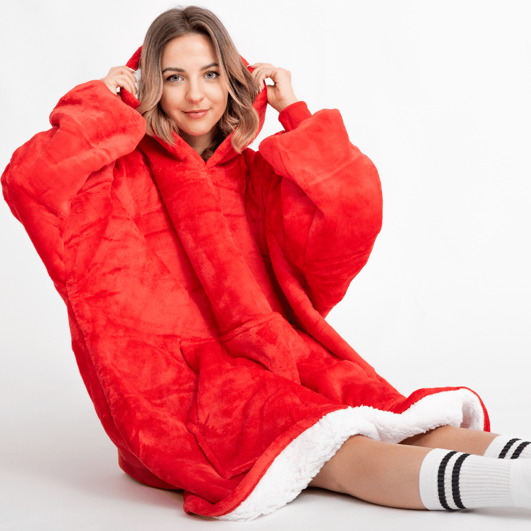 Moletom Oversized Com Capuz Laranja