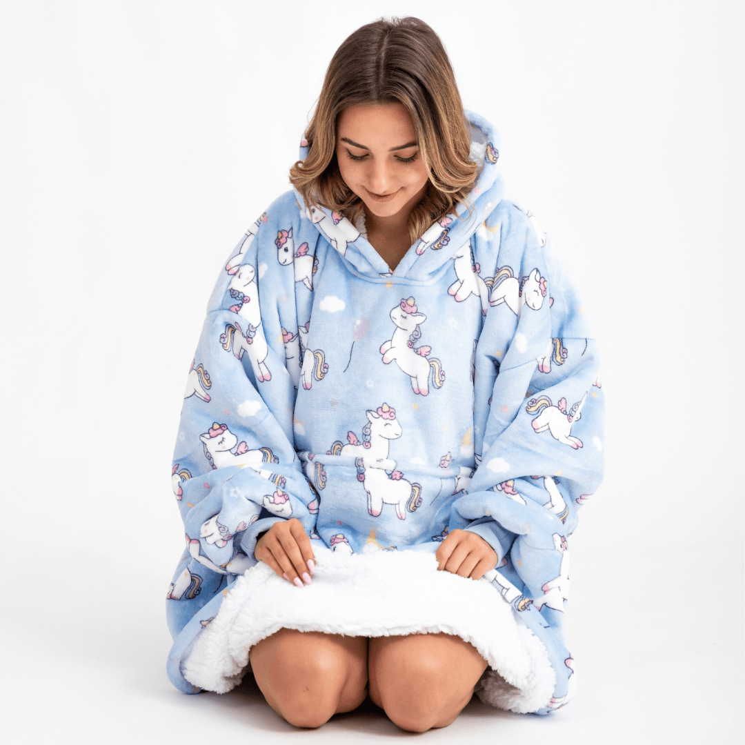 Moletom Oversized Com Capuz Unicornio