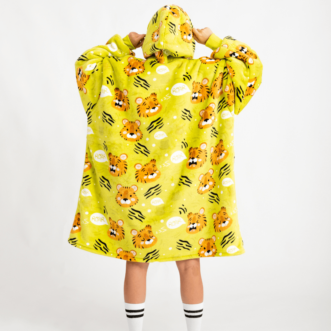 Moletom Oversized Com Capuz Tigres