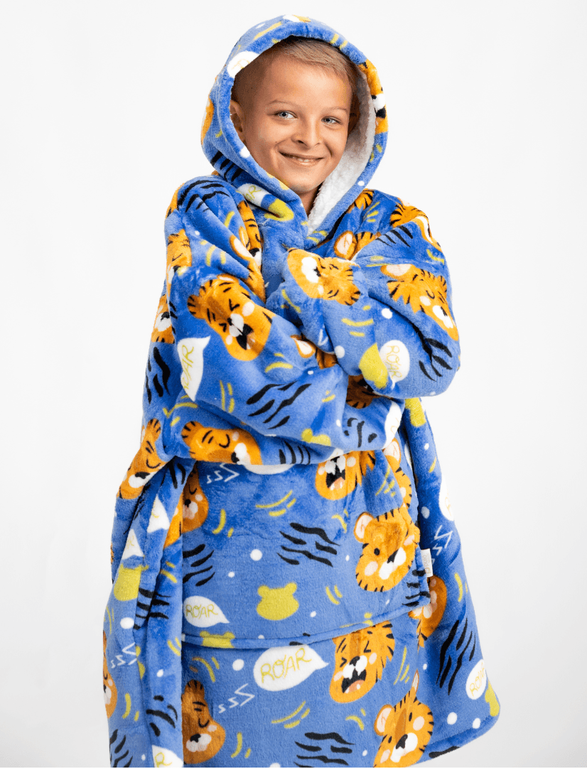 Moletom Oversized Com Capuz Kids Tigres