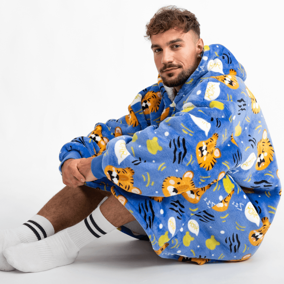 Moletom Oversized Com Capuz Tigre