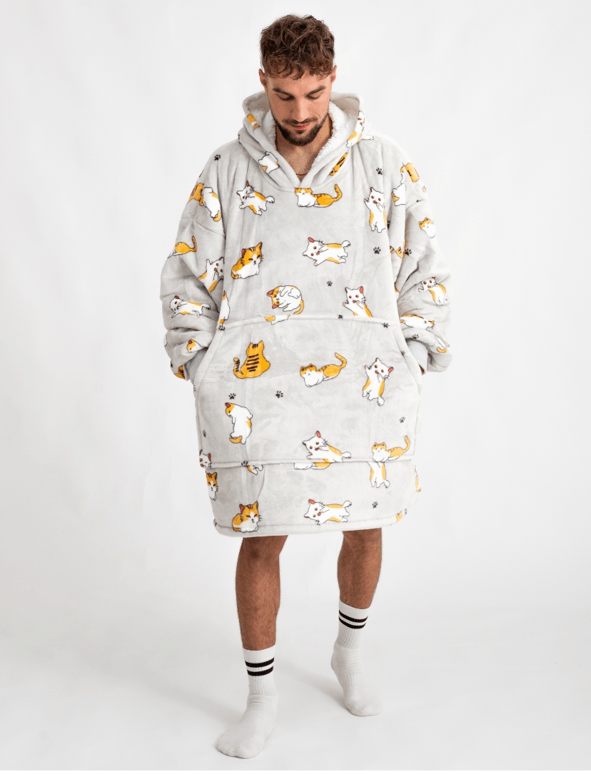 Moletom Oversized Com Capuz Gatinhos