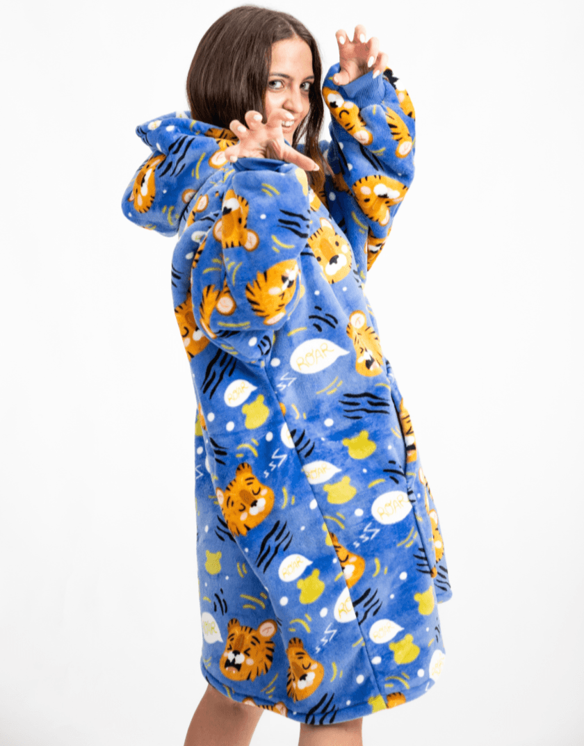Moletom Oversized Com Capuz Tigre