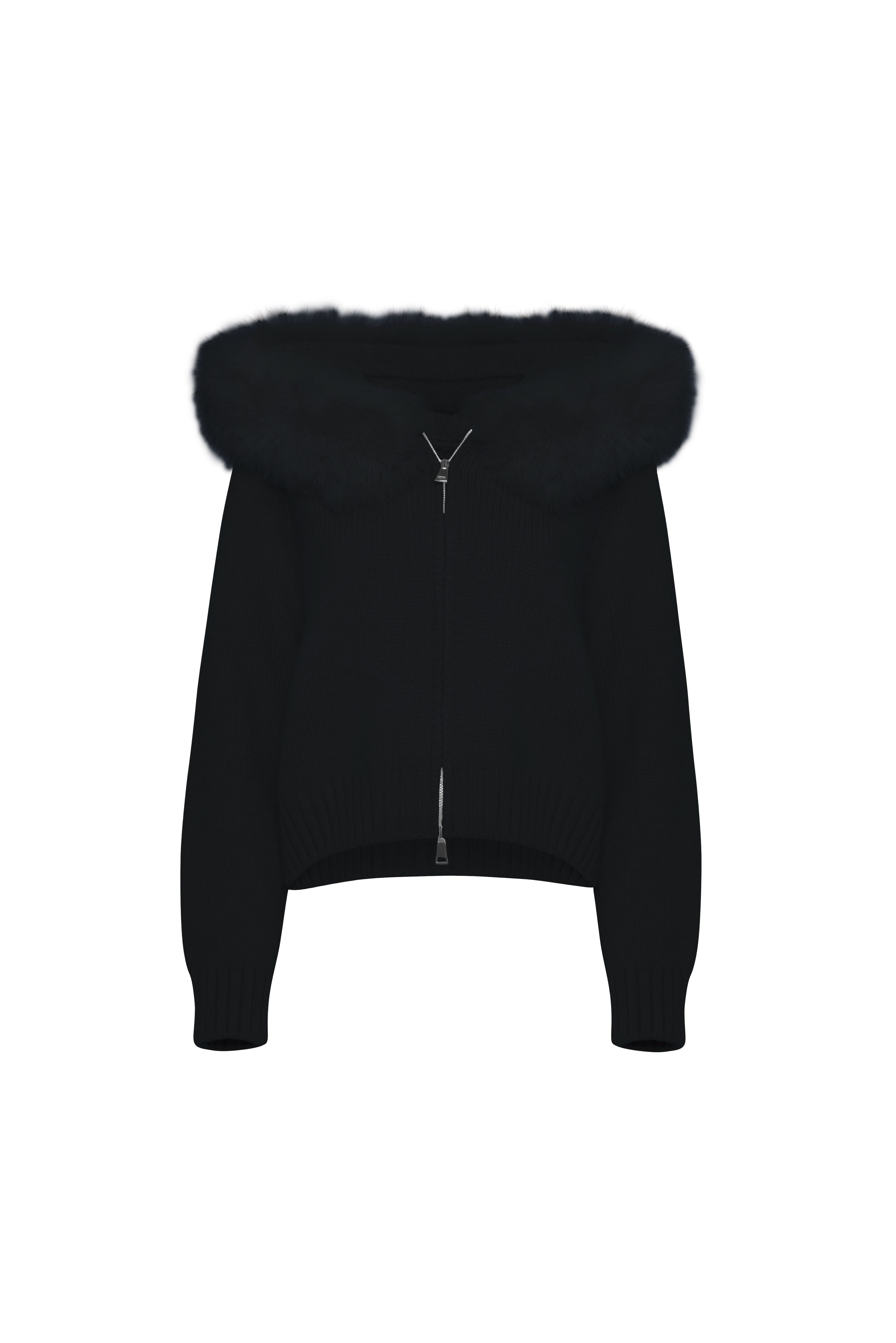 Velvet Cardigan - Preto