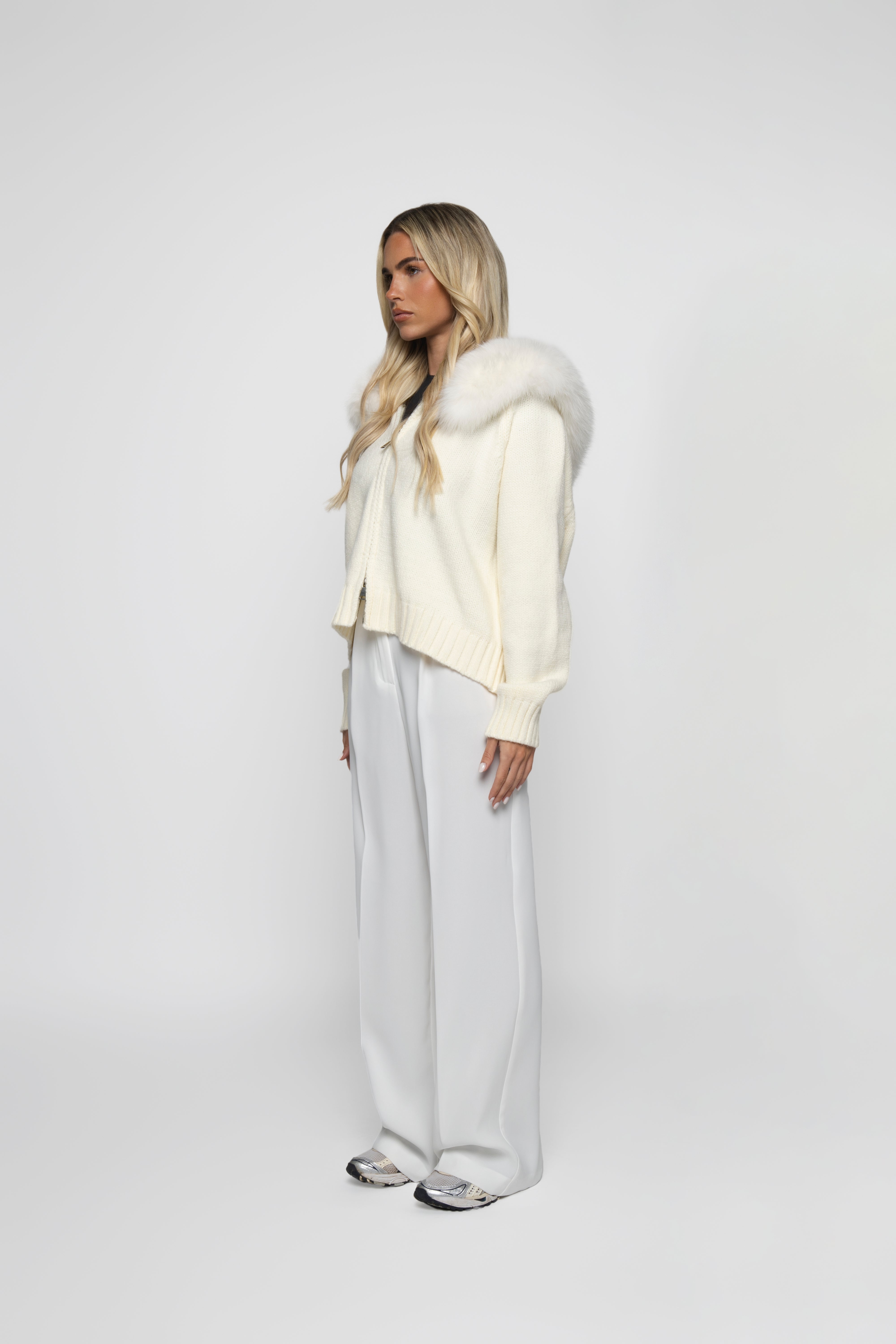 Cardigan Aveludado - Branco