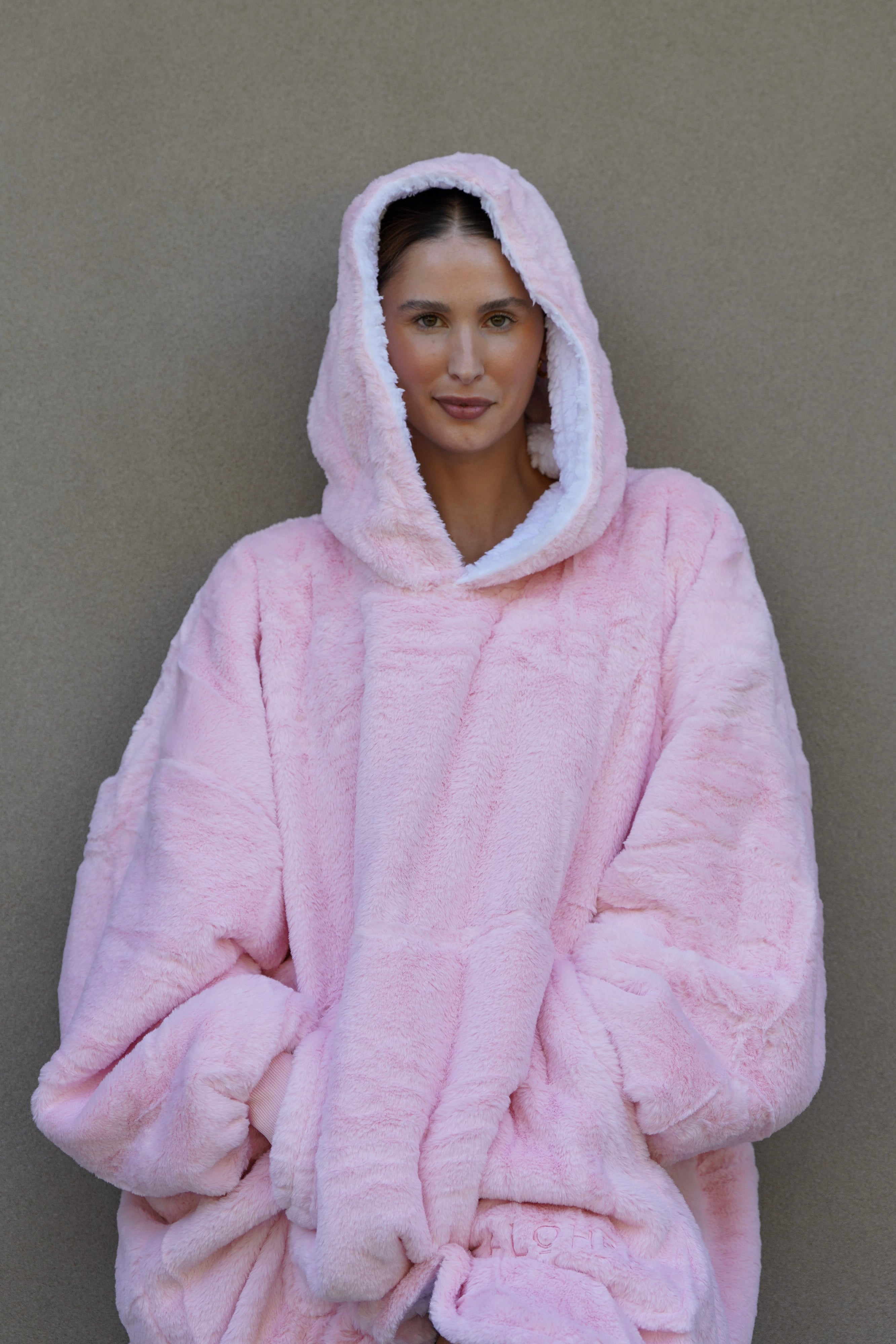 Moletom Oversized Com Capuz Blush