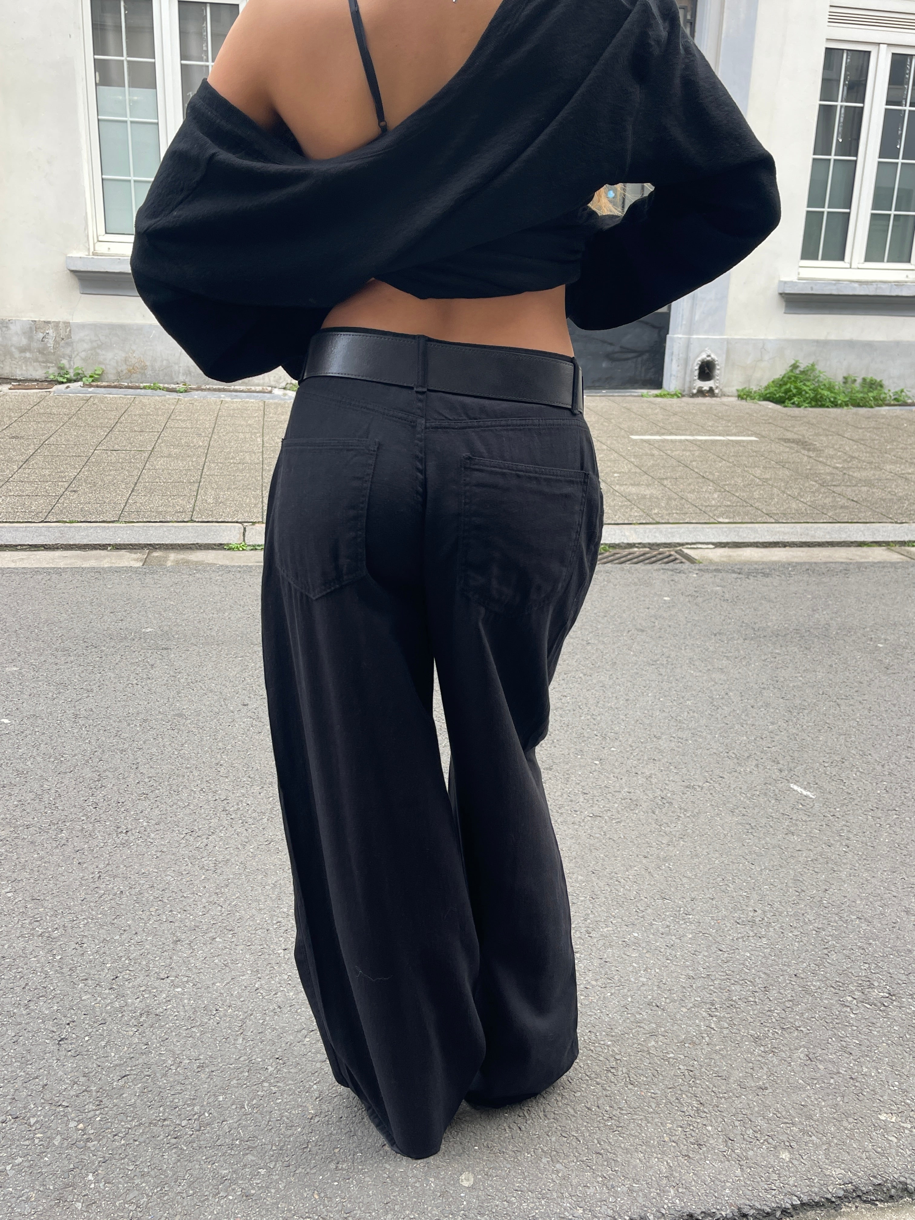 Calça Pantalona Larga Preta