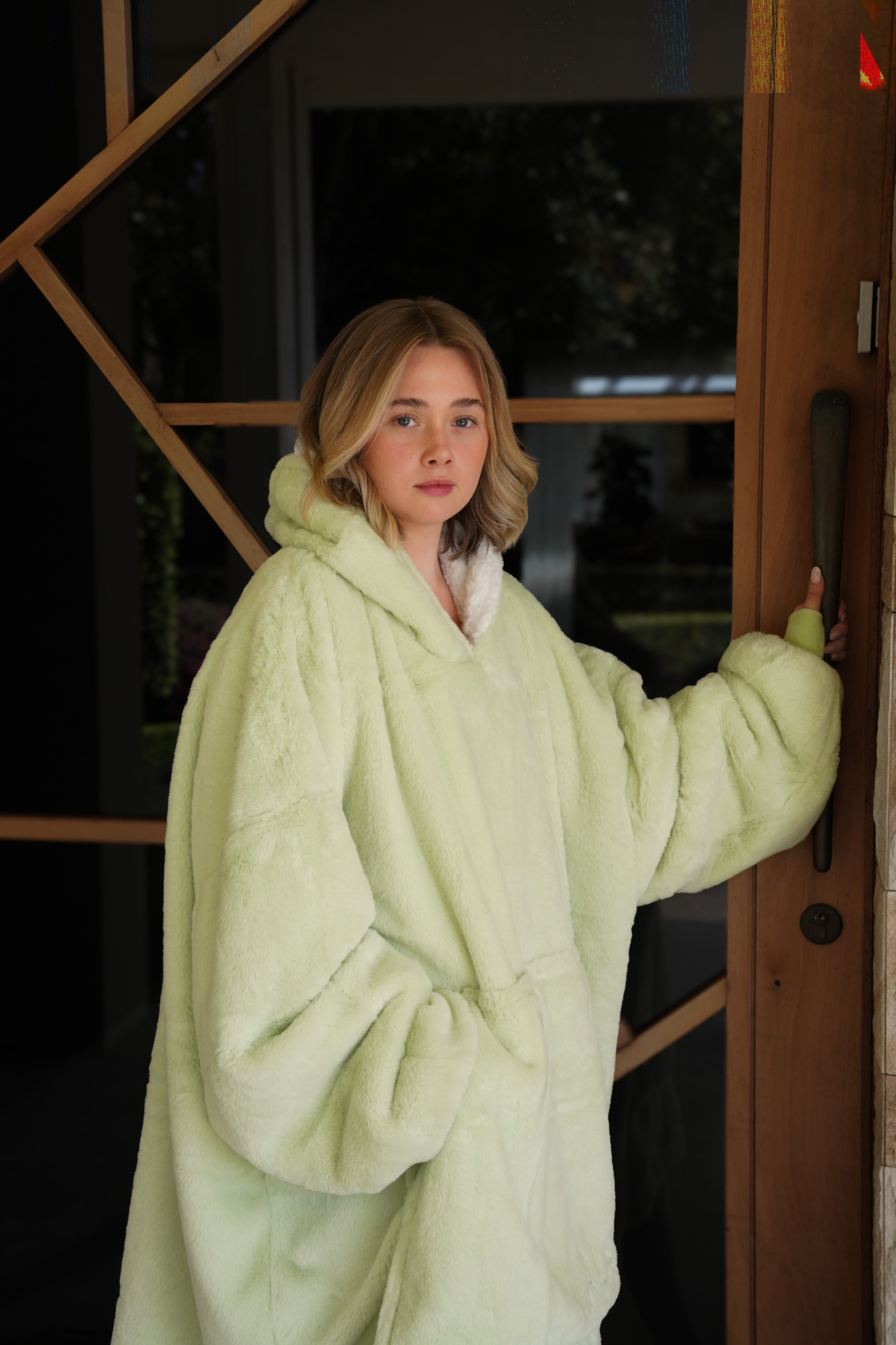 Moletom Oversized Com Capuz Long Kiwi