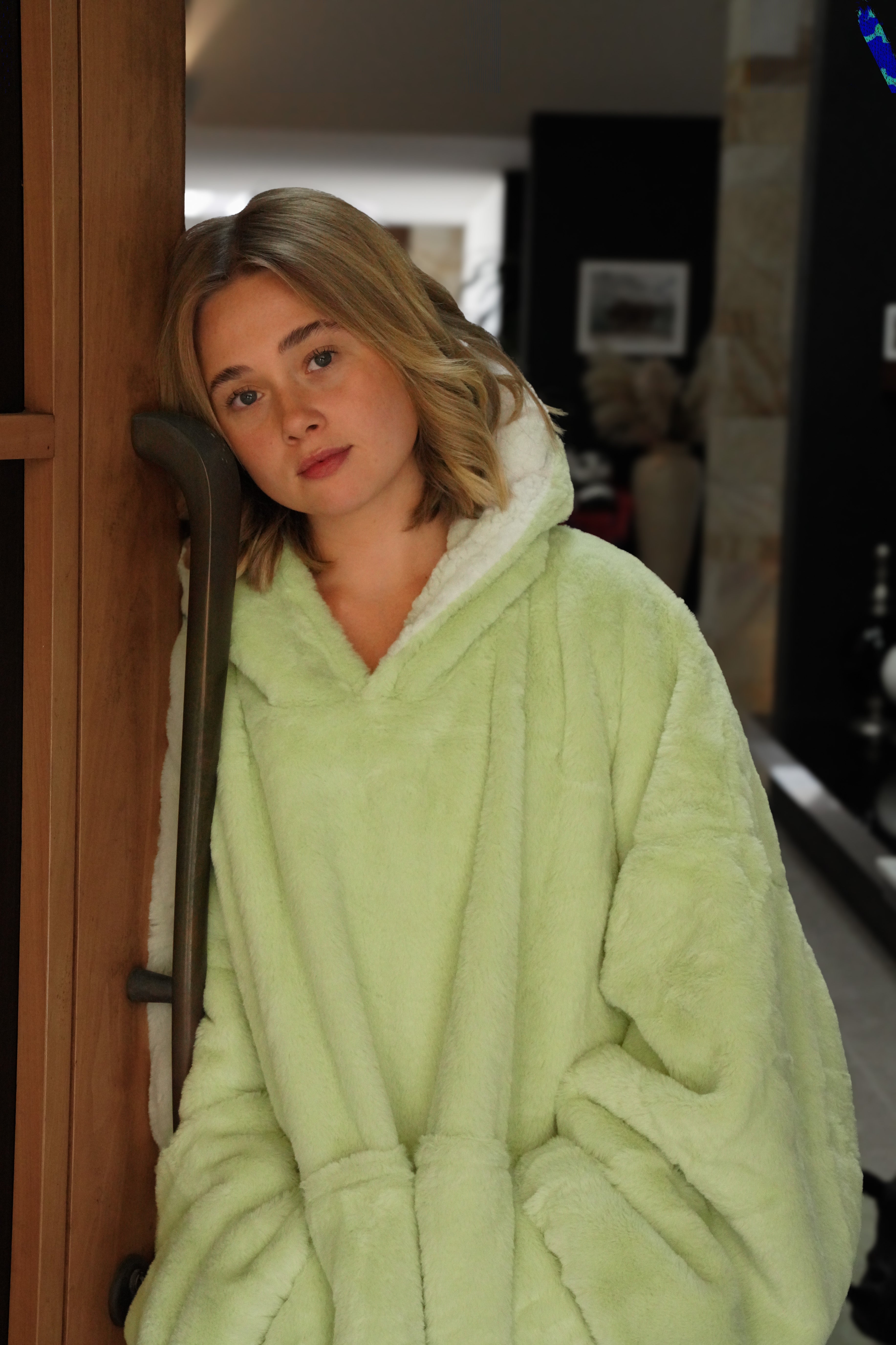 Moletom Oversized Com Capuz Long Kiwi