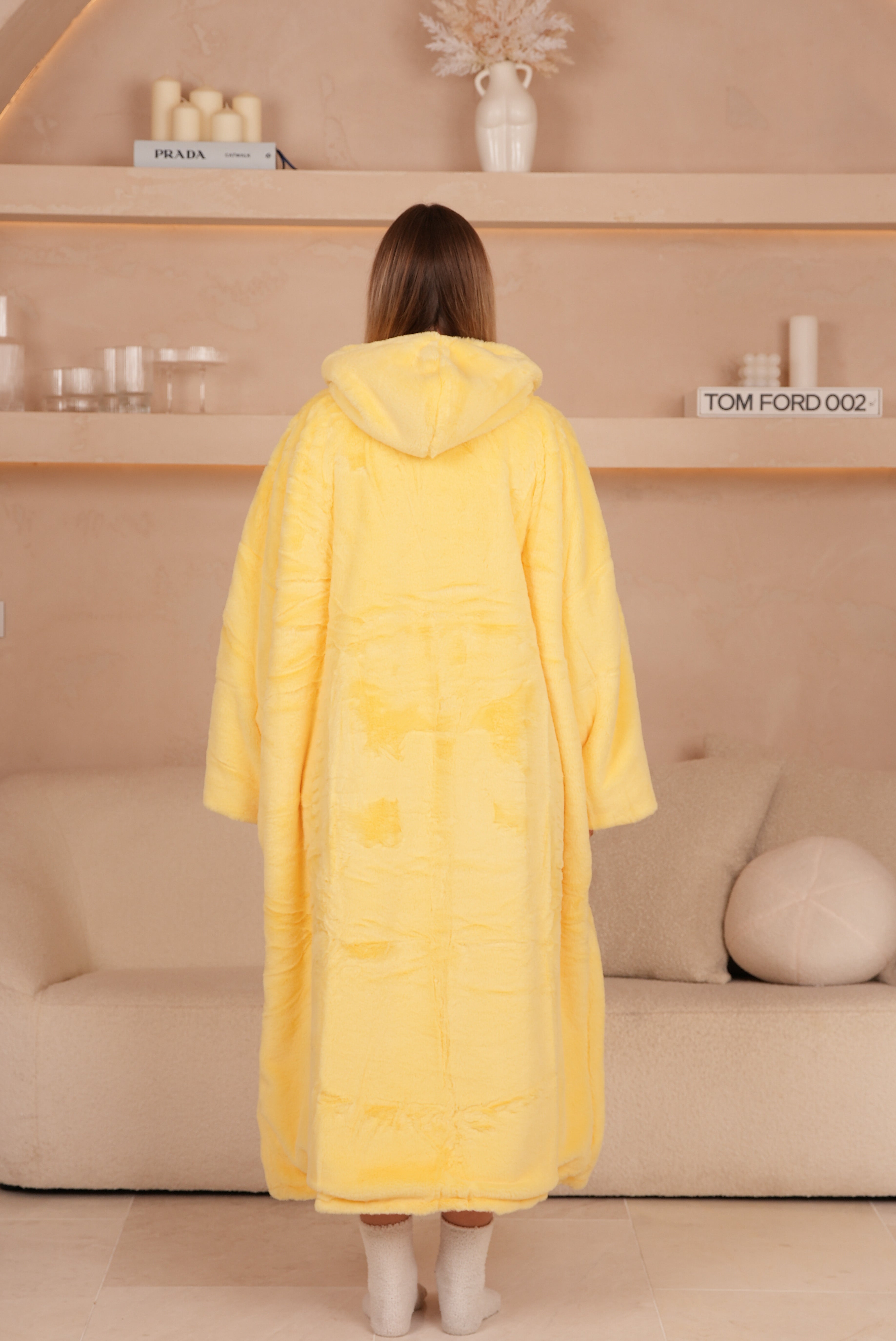 Moletom Oversized Com Capuz Long Limoncello