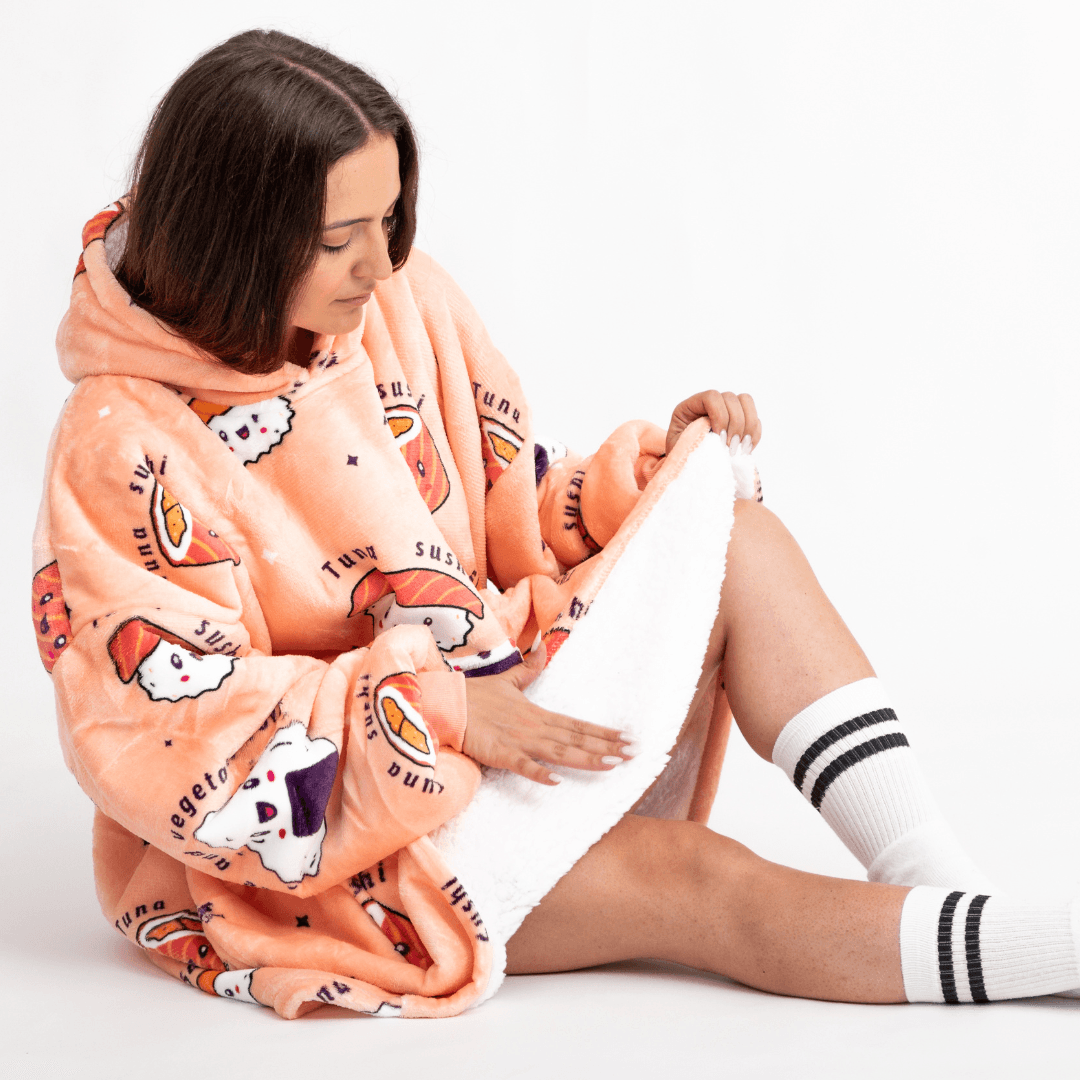 Moletom Oversized Com Capuz Sushi