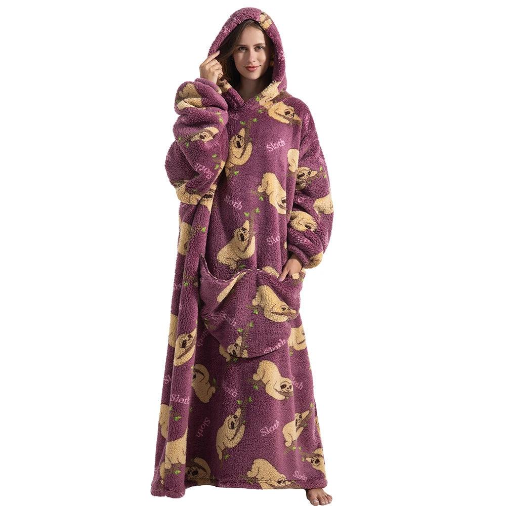 Moletom Oversized Com Capuz Preguiça