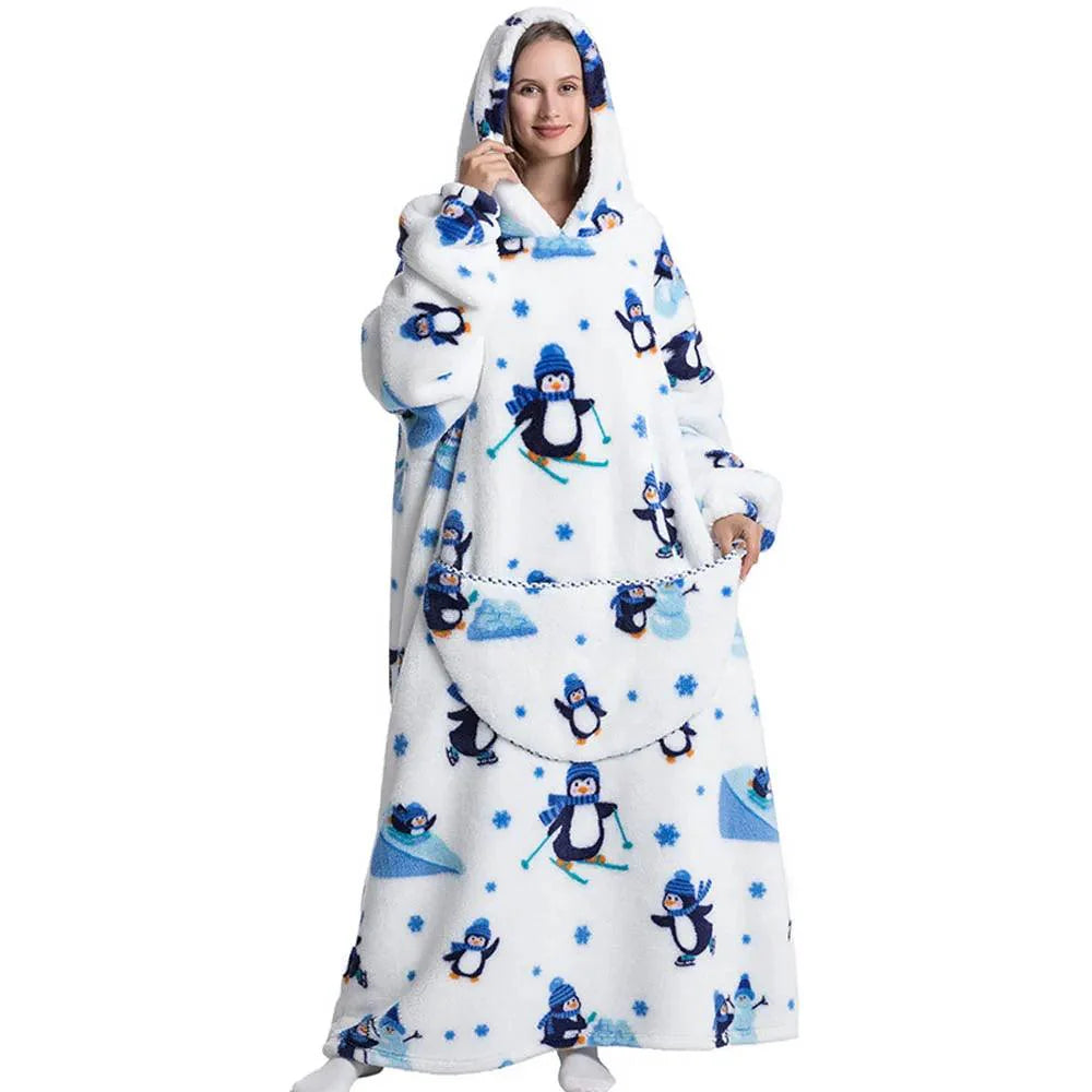 Moletom Oversized Com Capuz Pinguin