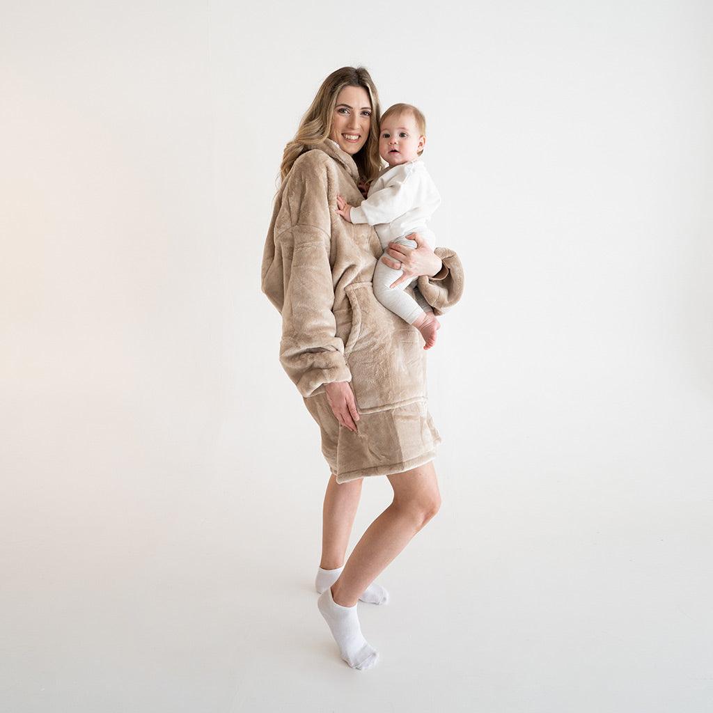 Moletom Oversized Com Capuz Para Amamentação