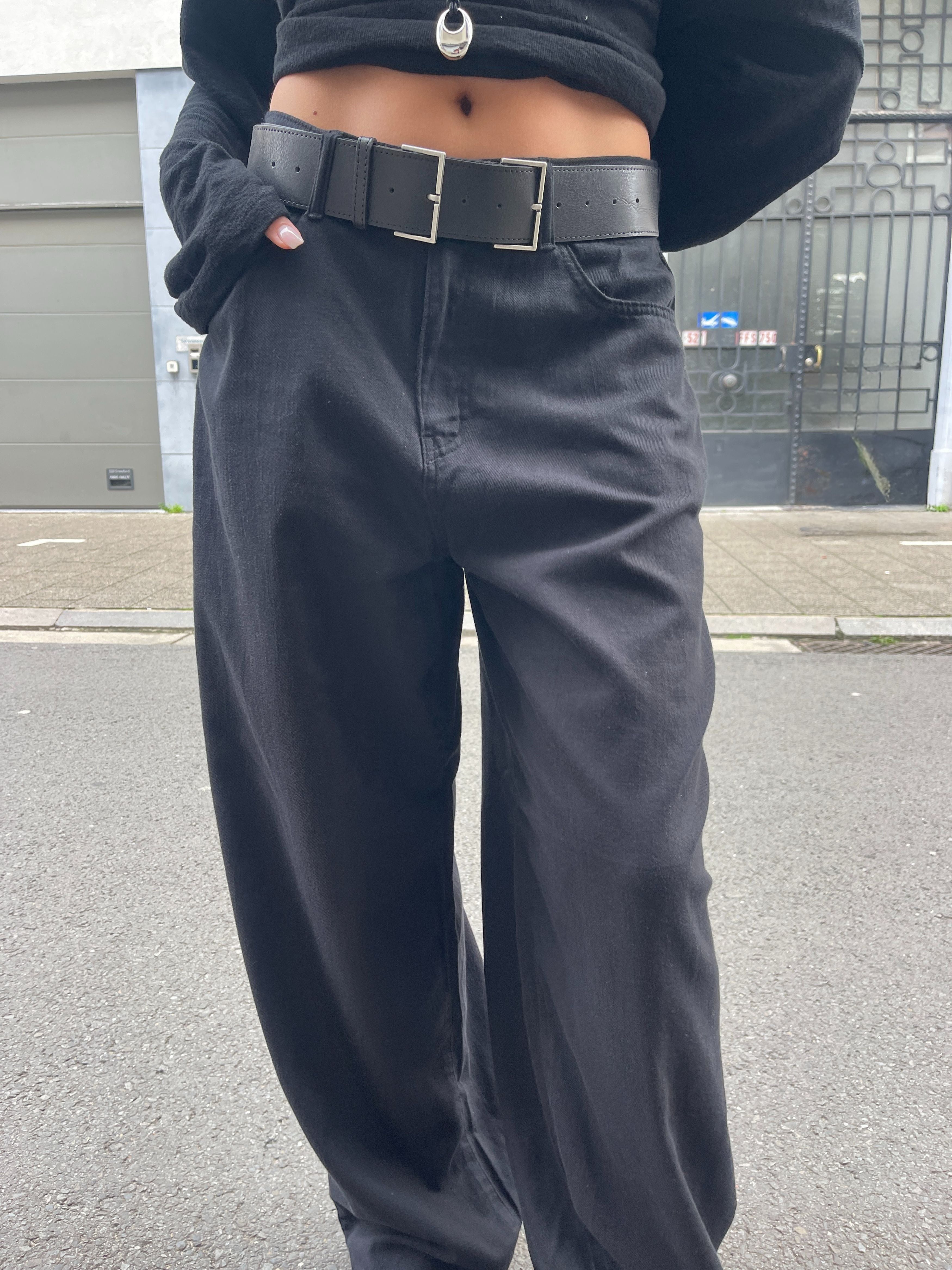 Calça Pantalona Larga Preta