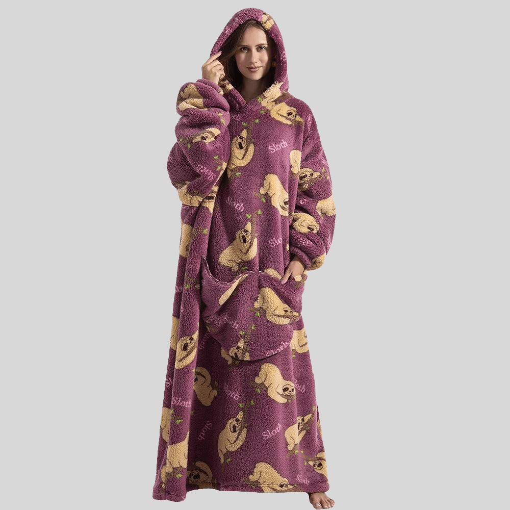 Moletom Oversized Com Capuz Preguiça