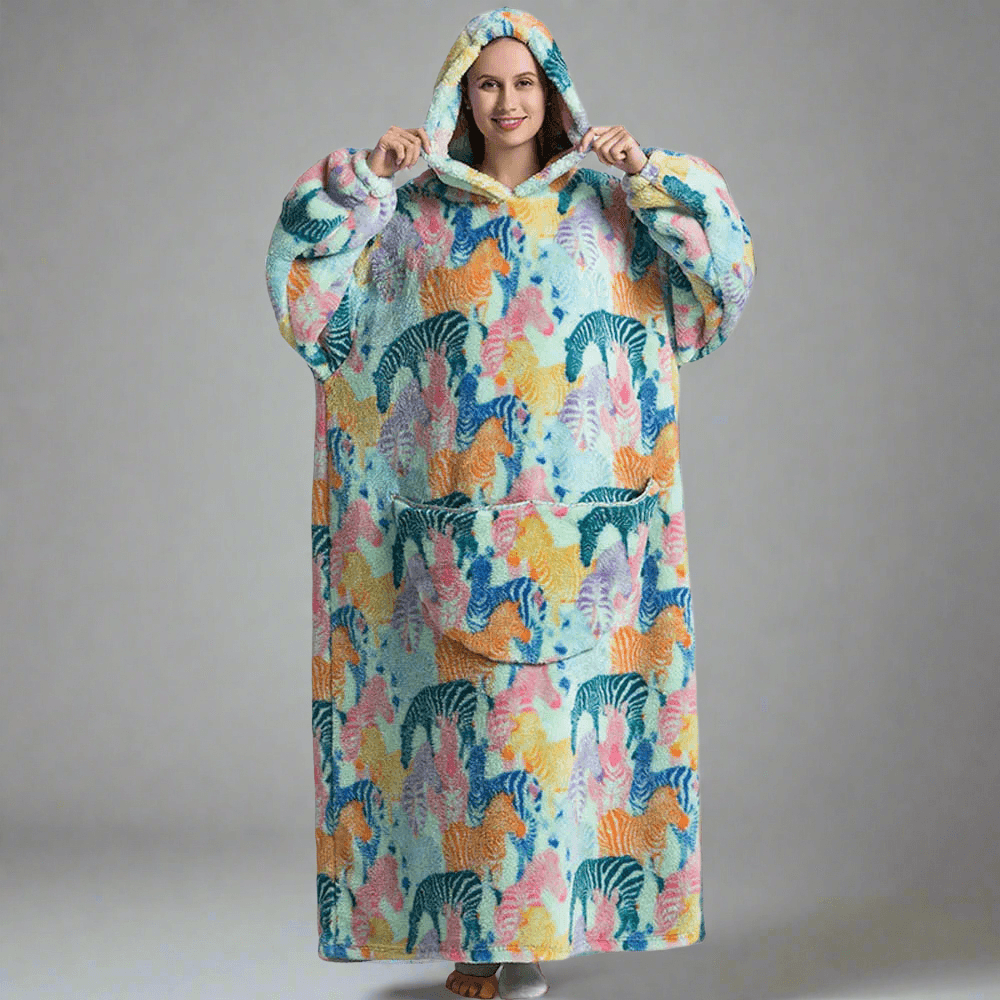 Moletom Oversized Com Capuz Zebras