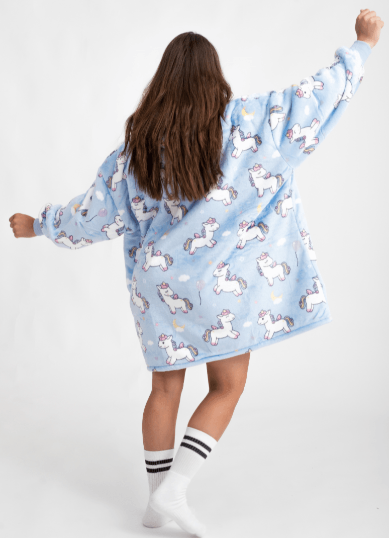 Moletom Oversized Com Capuz Kids Unicornio