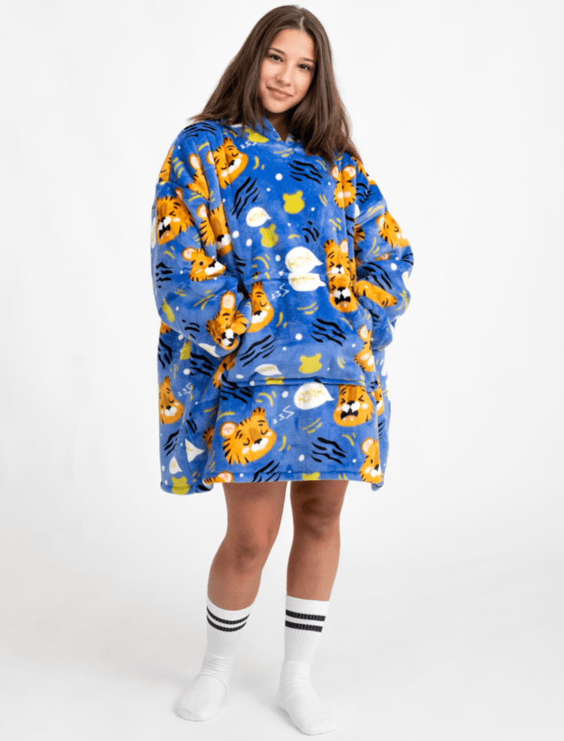 Moletom Oversized Com Capuz Kids Tigres