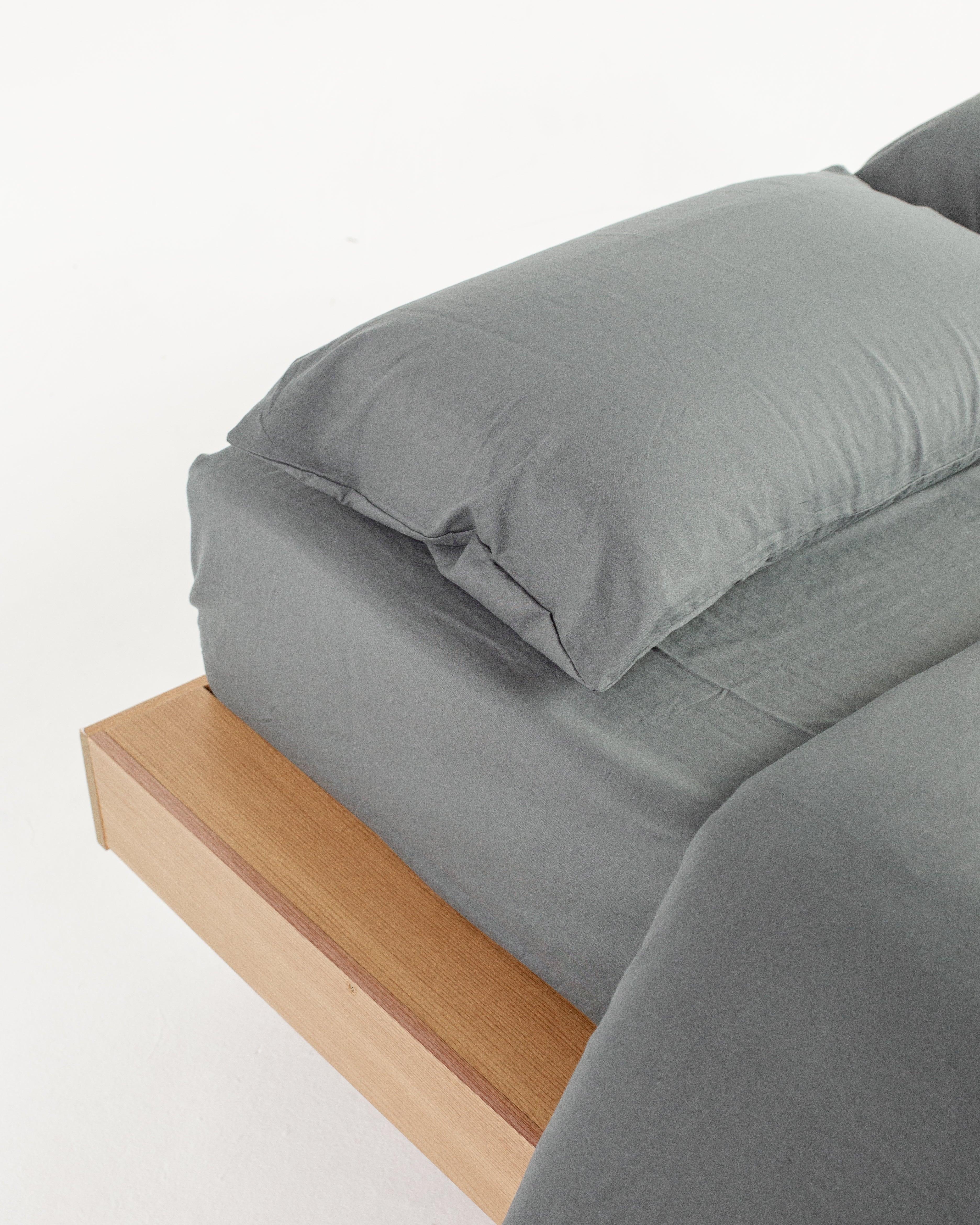 Jogo de Duvet Solid Washed - Smoke