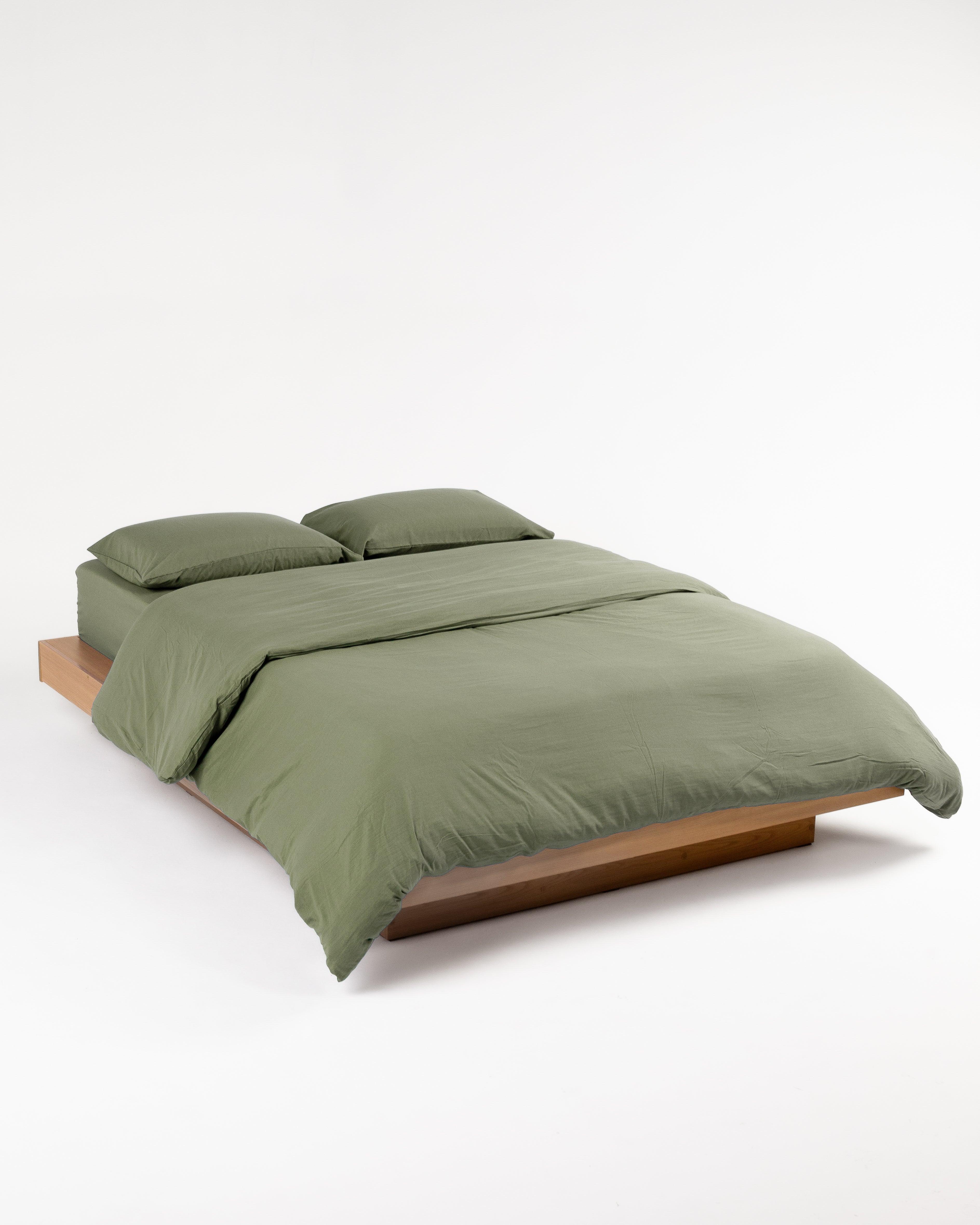 Jogo de Duvet Solid Washed - Matcha