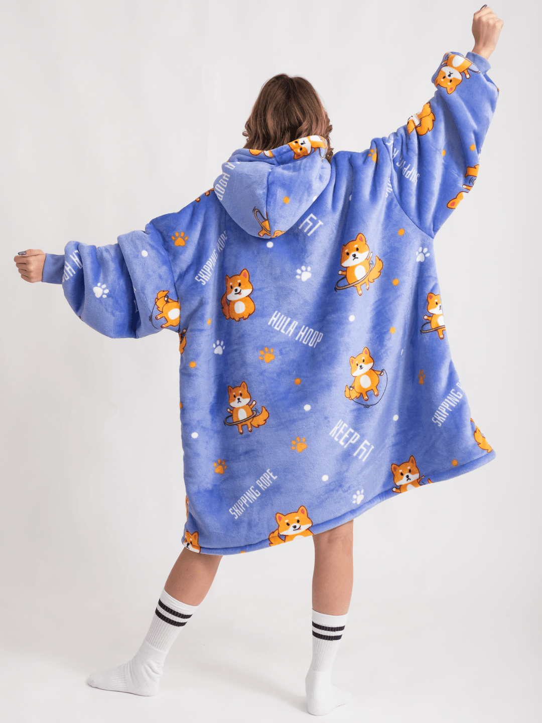 Moletom Oversized Com Capuz Raposa