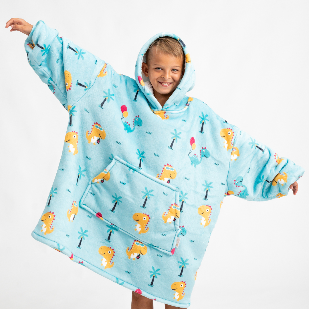 Moletom Oversized Com Capuz Kids Dinossauros