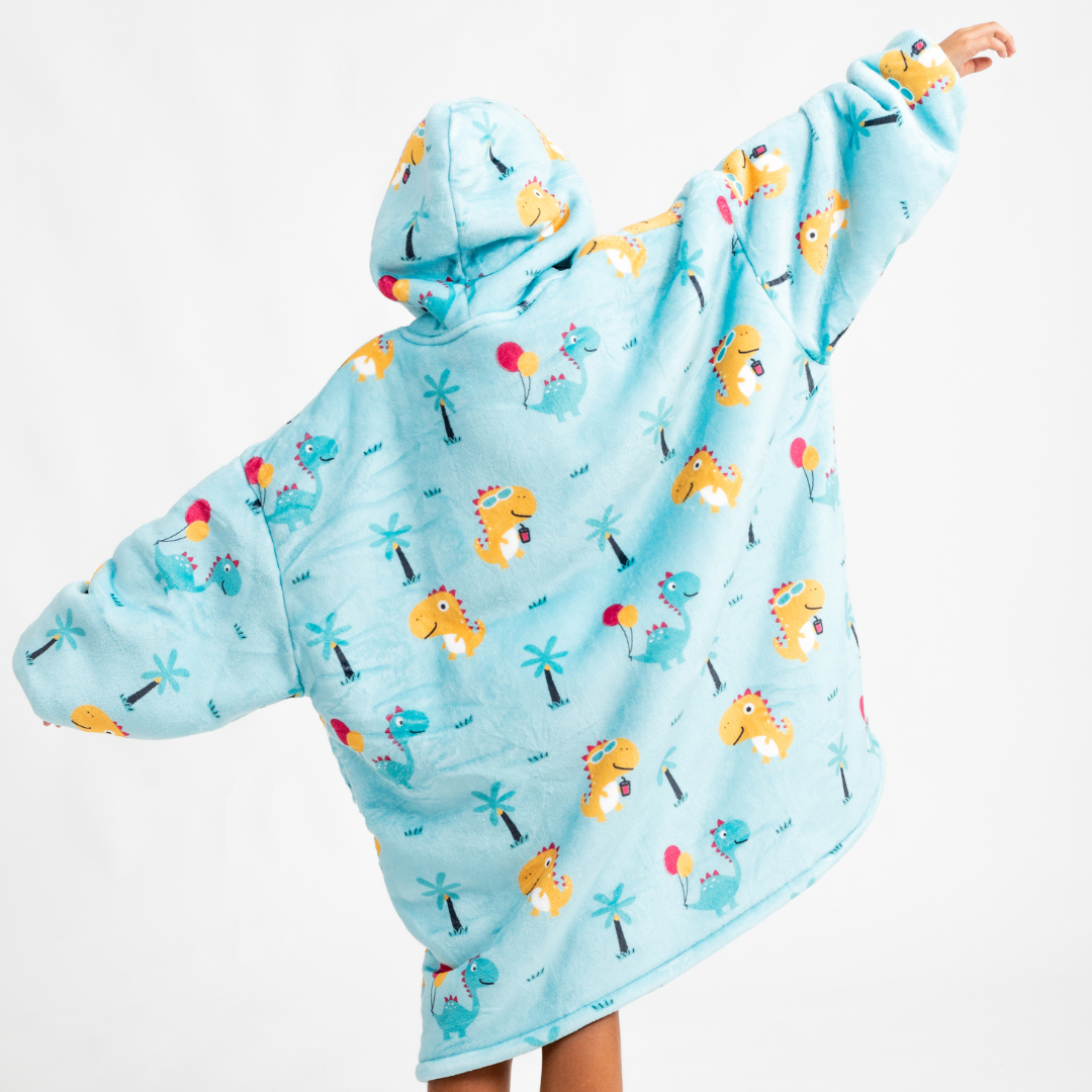 Moletom Oversized Com Capuz Kids Dinossauros