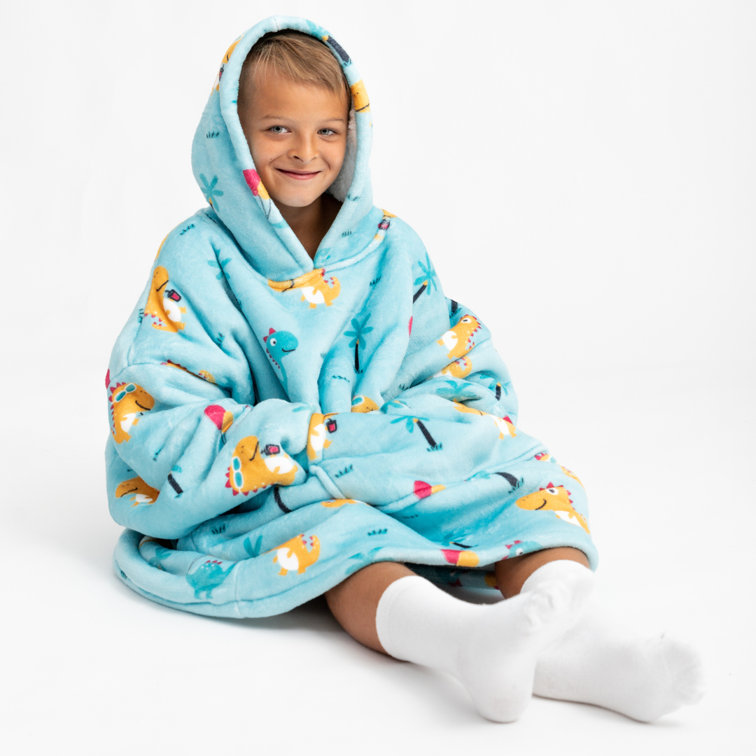 Moletom Oversized Com Capuz Kids Dinossauros