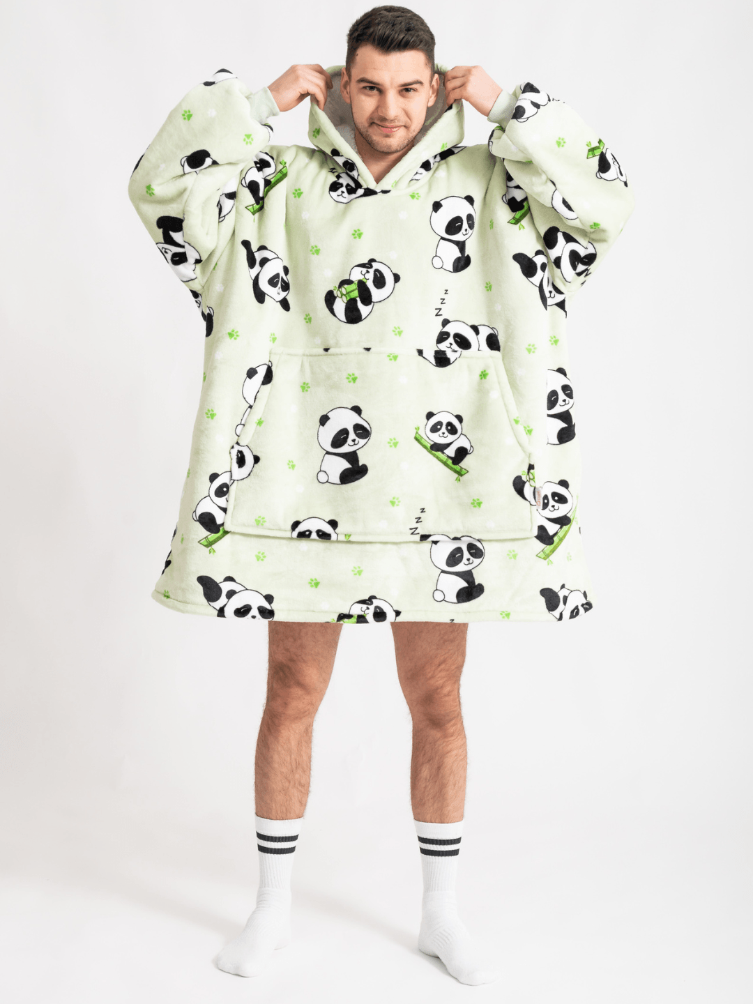 Moletom Oversized Com Capuz Panda