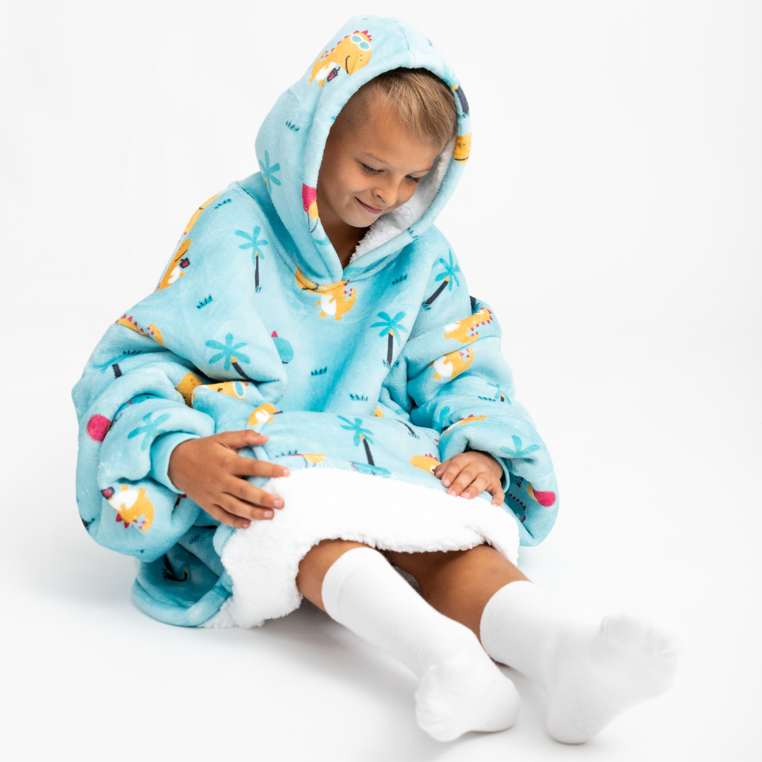 Moletom Oversized Com Capuz Kids Dinossauros