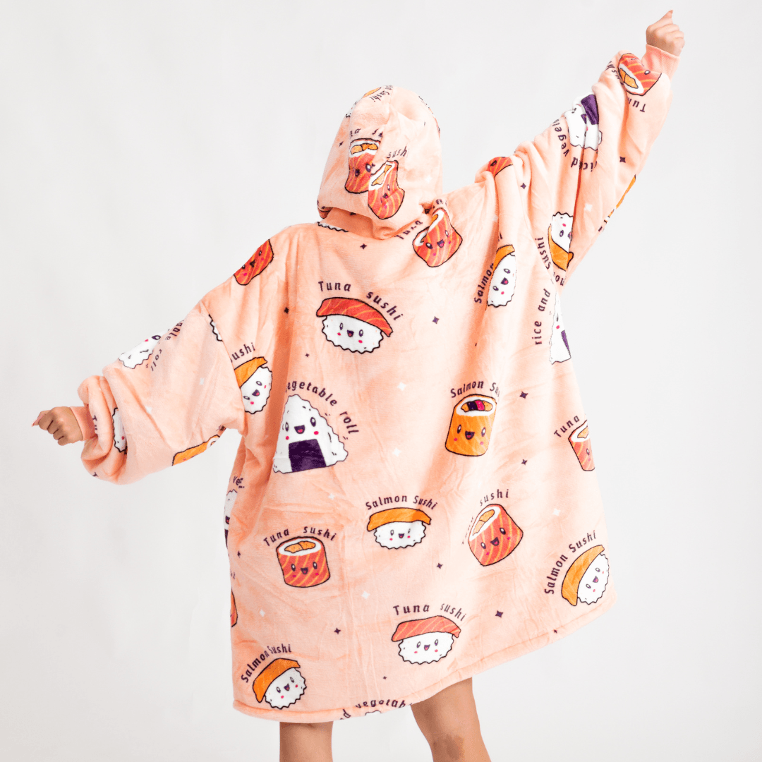 Moletom Oversized Com Capuz Sushi