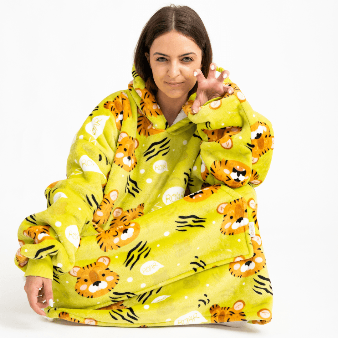 Moletom Oversized Com Capuz Tigres