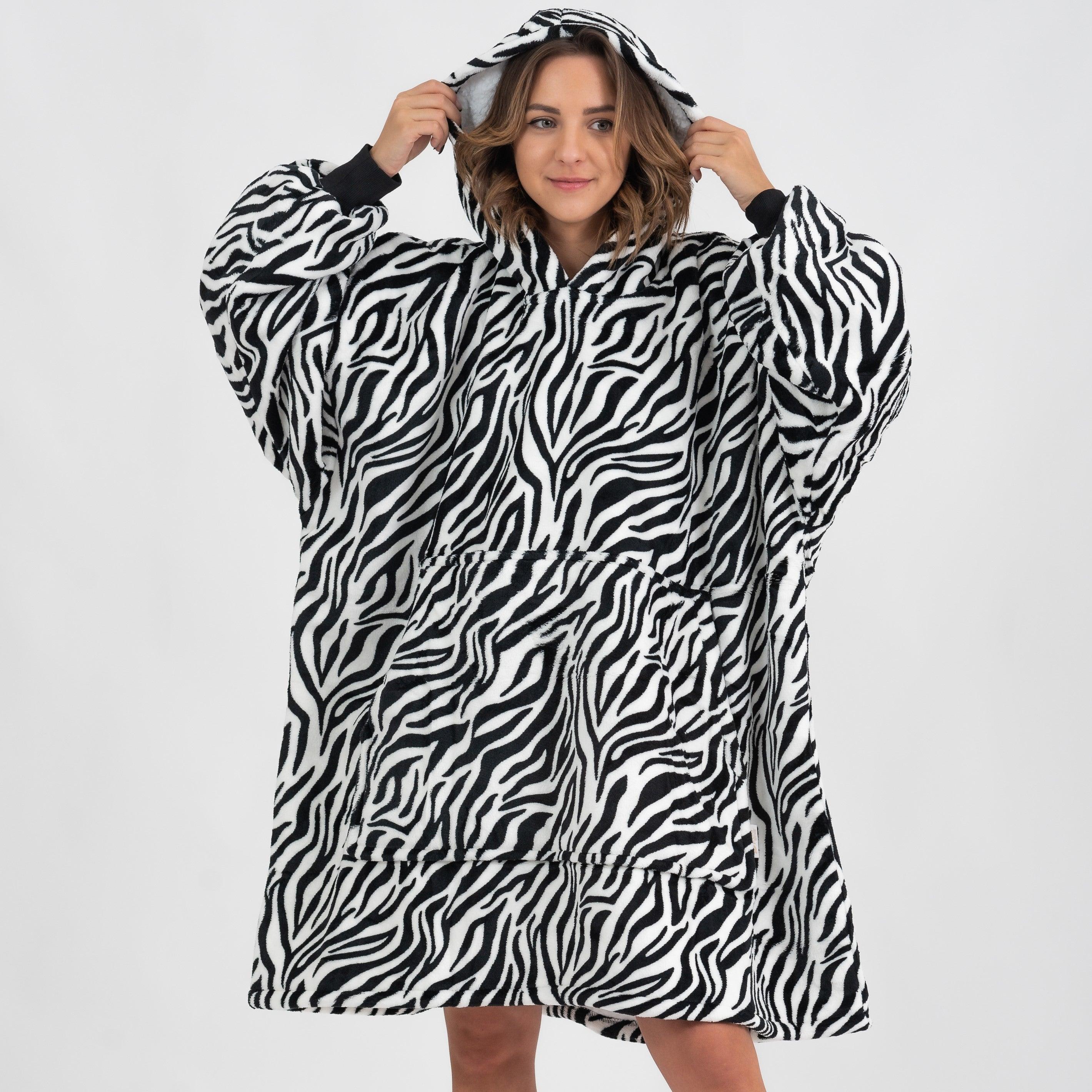 Moletom Oversized Com Capuz Zebra