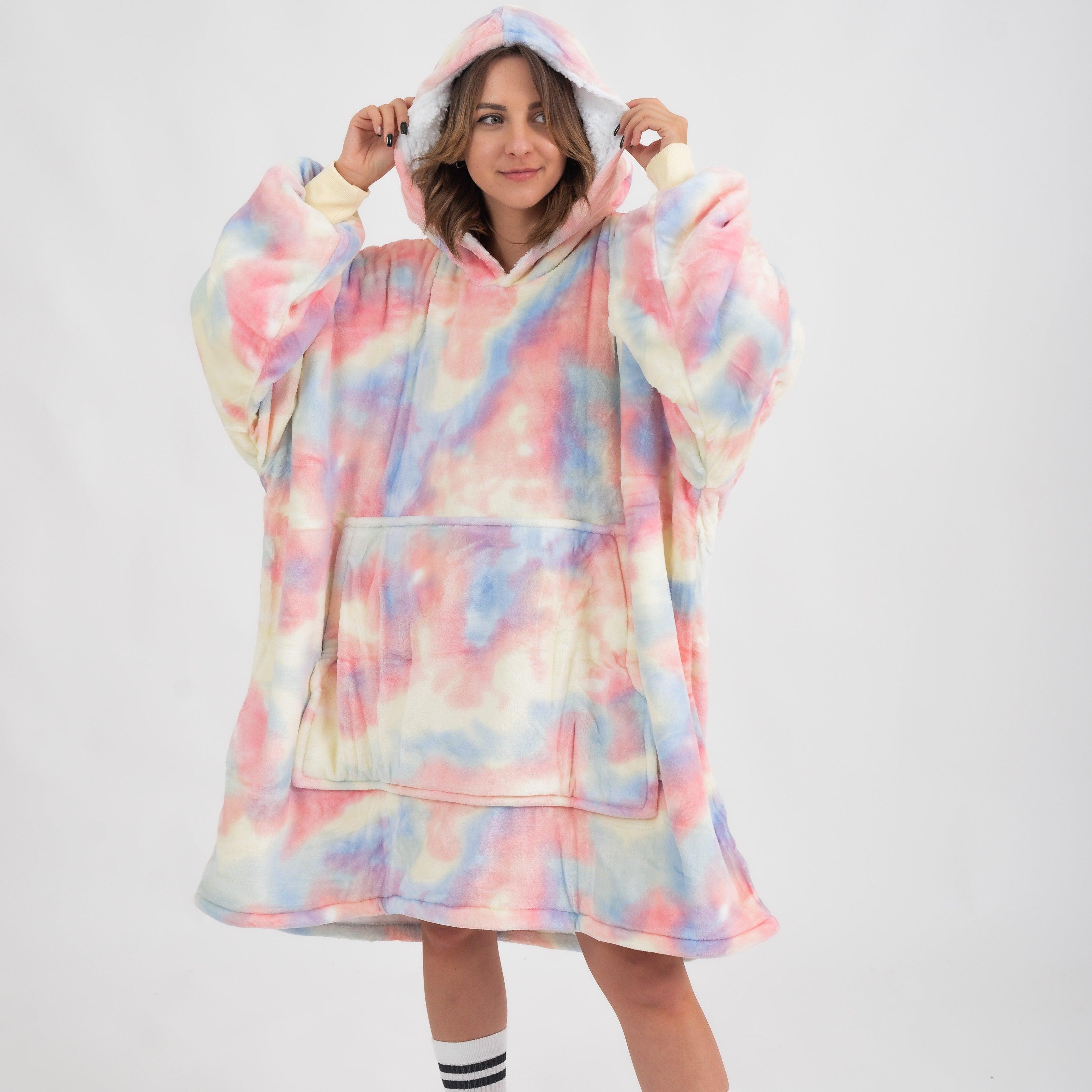 Moletom Oversized Com Capuz Arco-iris