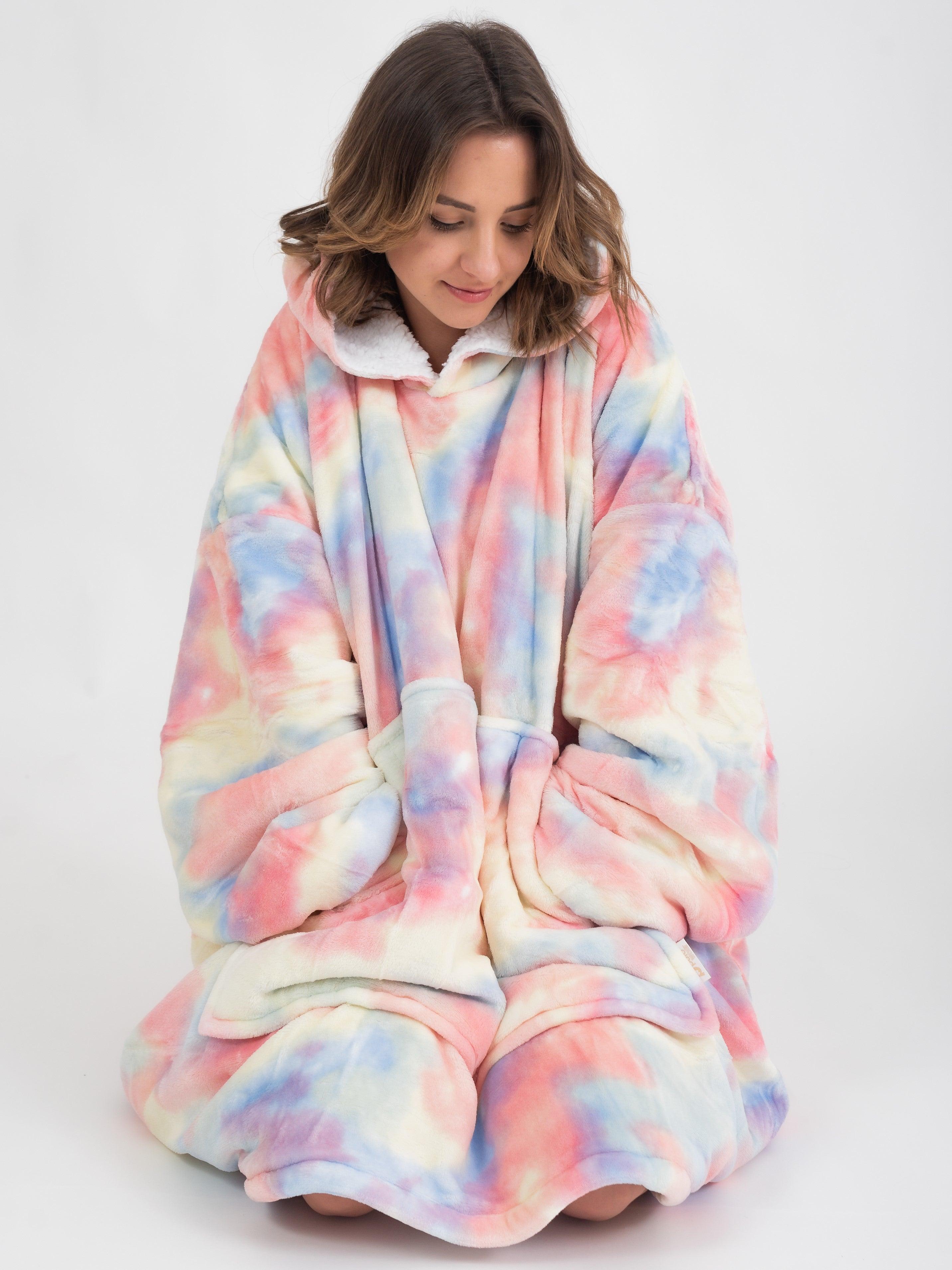 Moletom Oversized Com Capuz Arco-iris