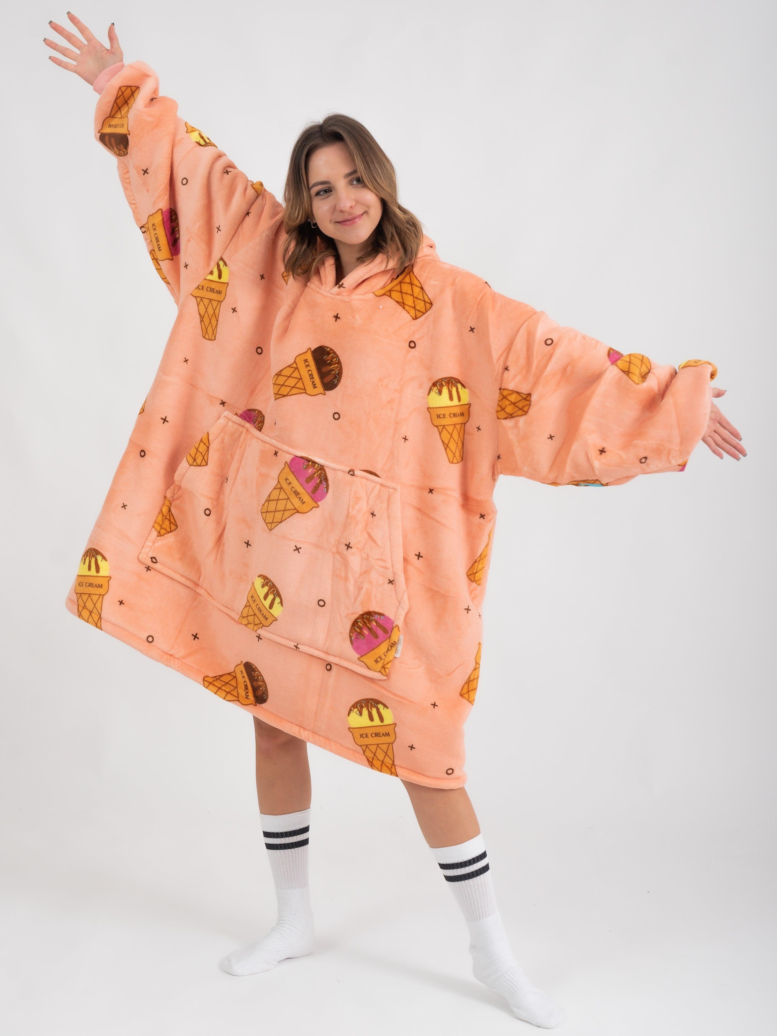 Moletom Oversized Com Capuz Sorvete