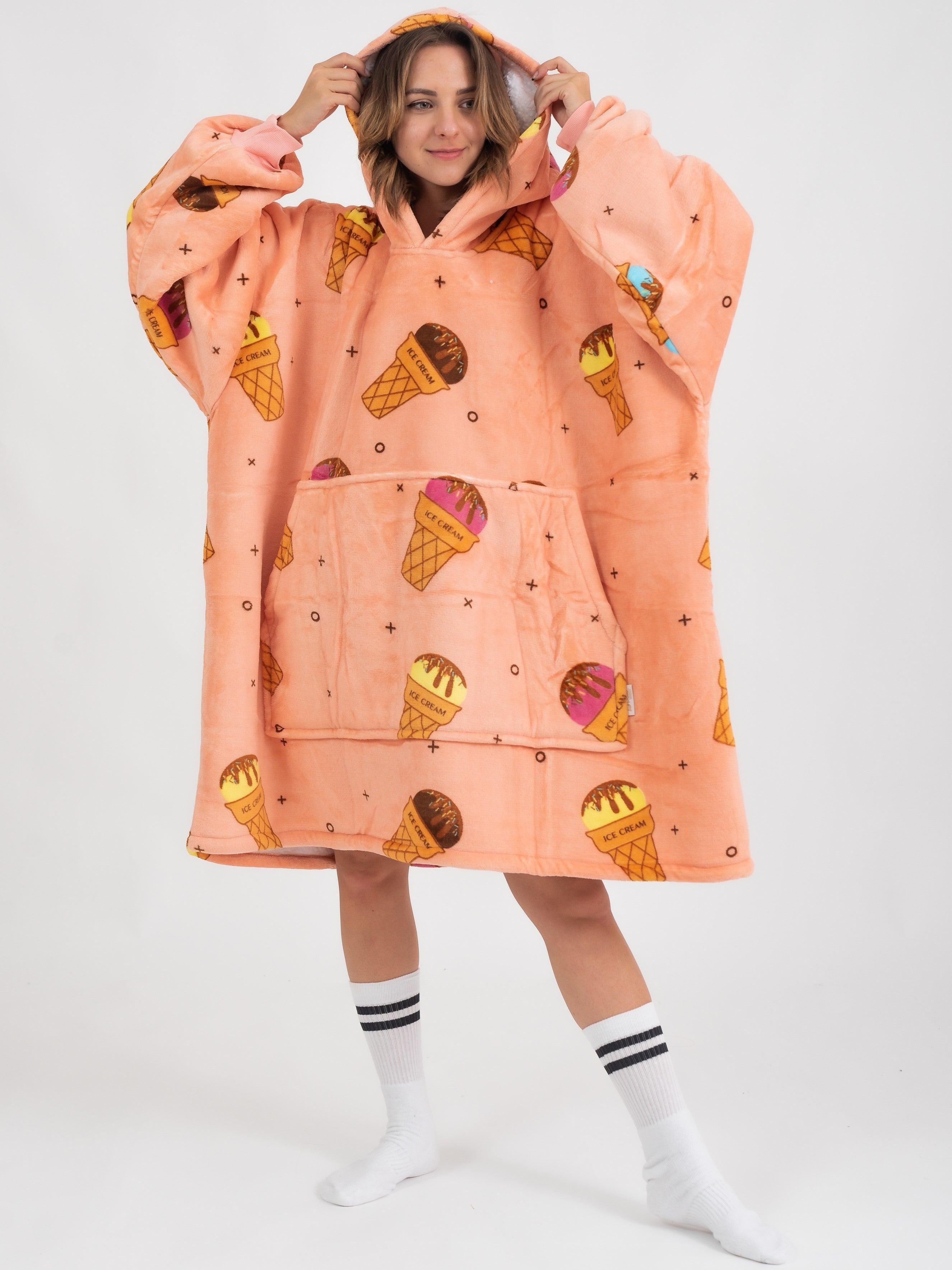 Moletom Oversized Com Capuz Sorvete